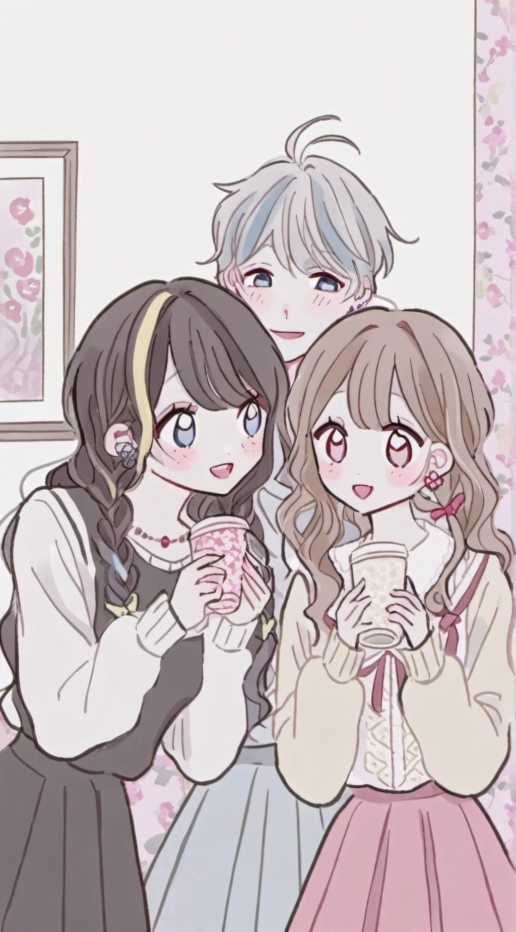 ai character: Aria, Bella, John background