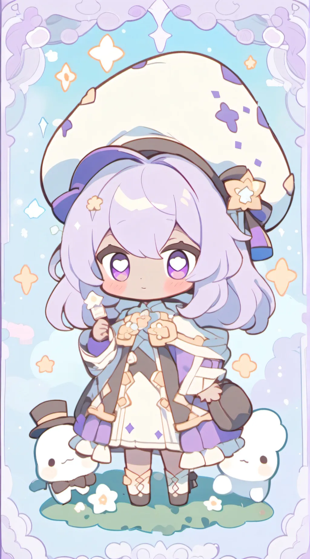 ai character: poison mush cookie background