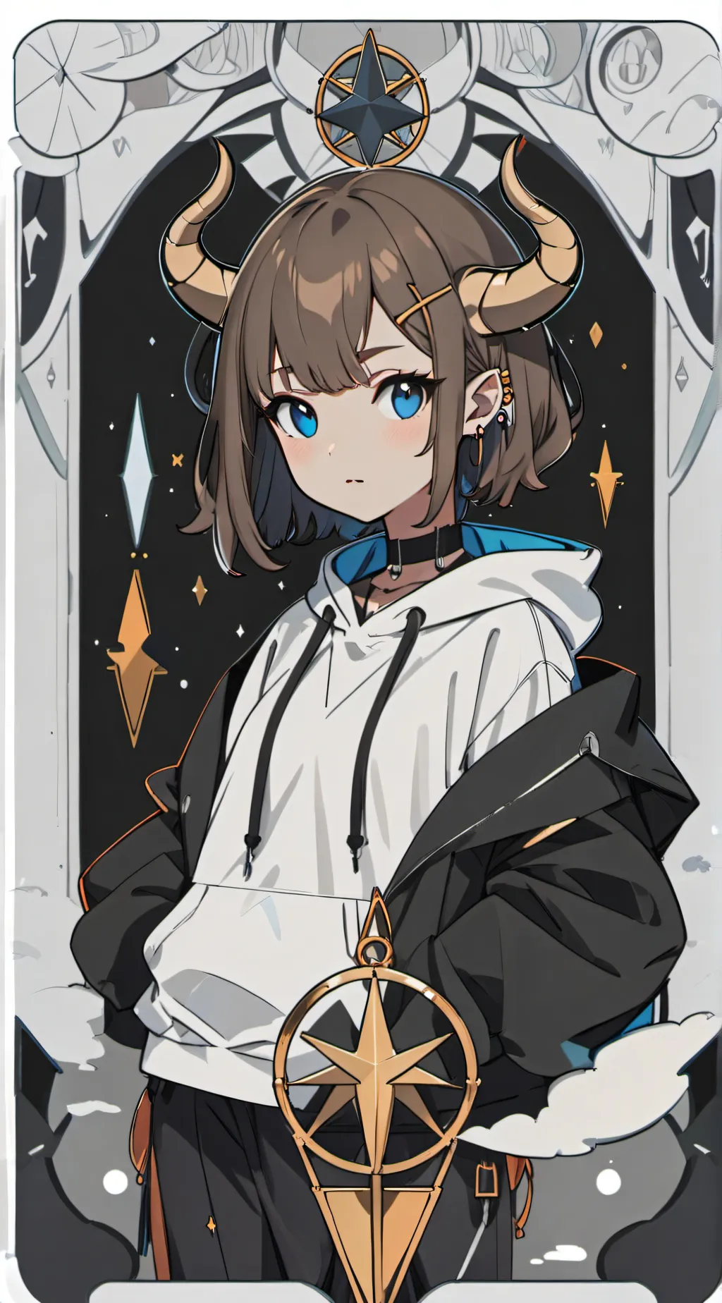 ai character: MHA demon summoned background