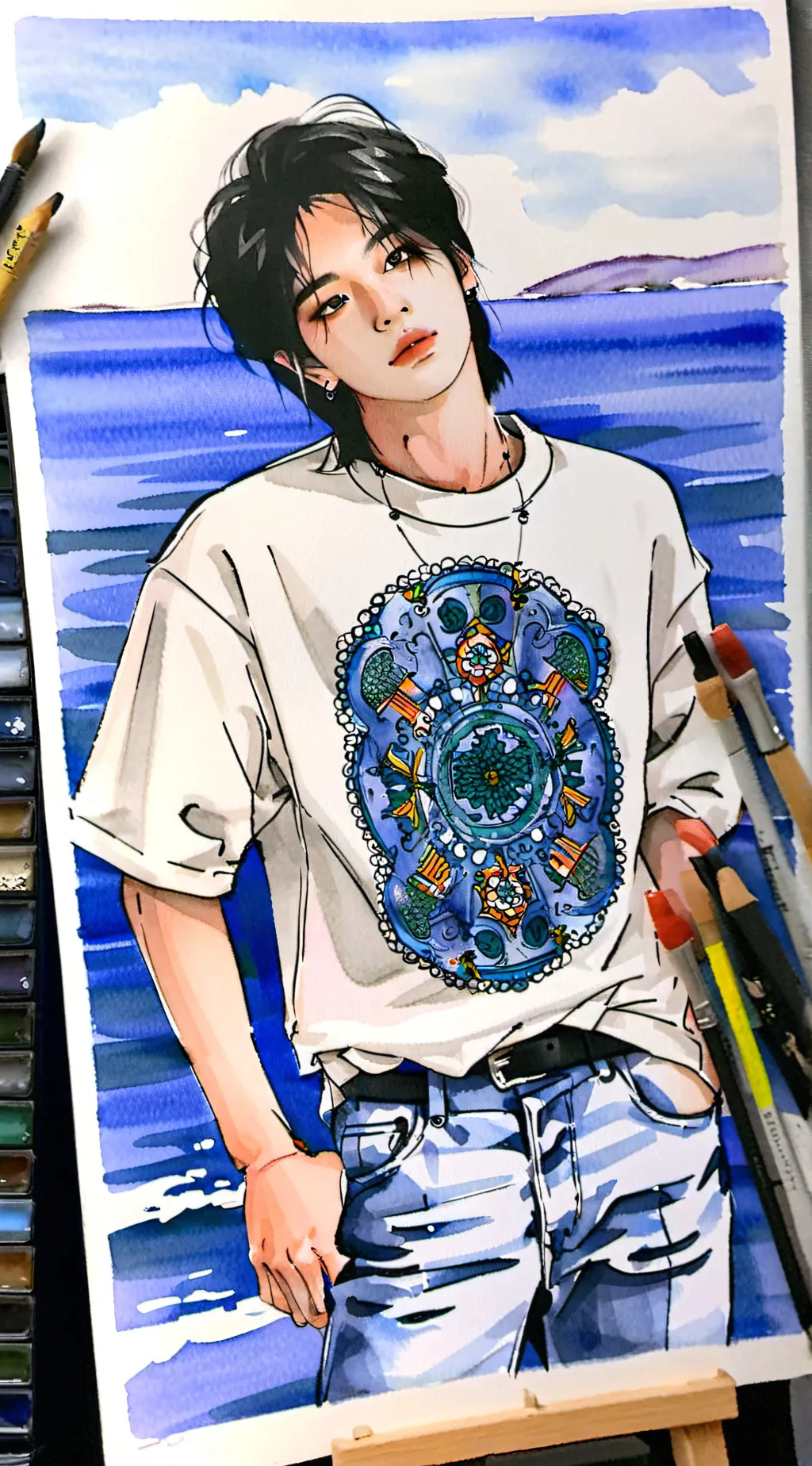 ai character: hyunjin/straykids background