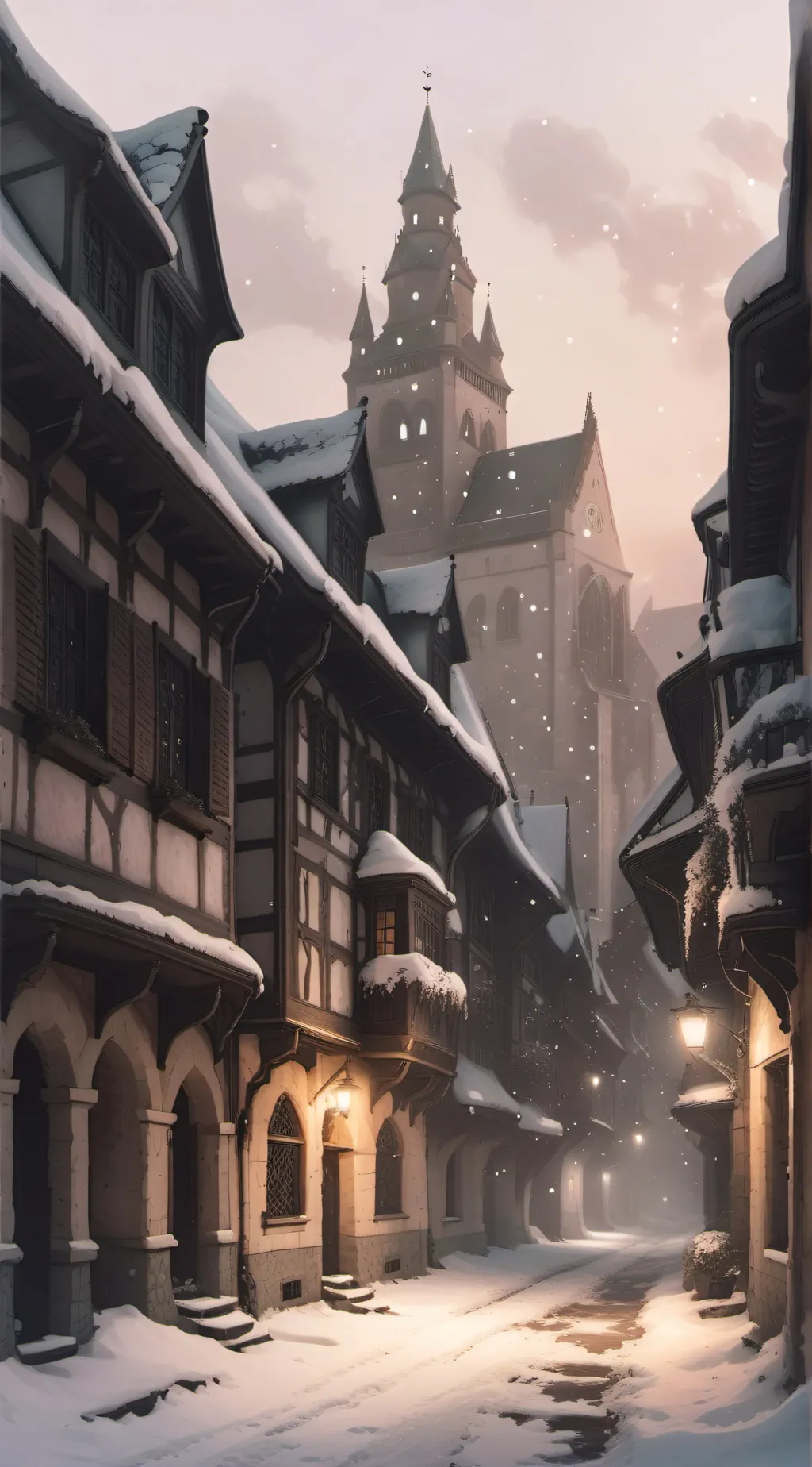 ai character: HH Snow Day background