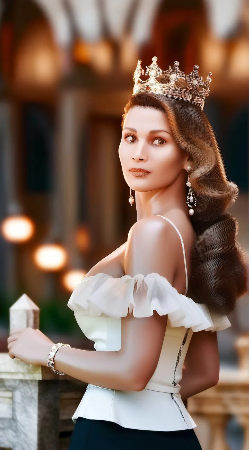 ai character: queen.f background