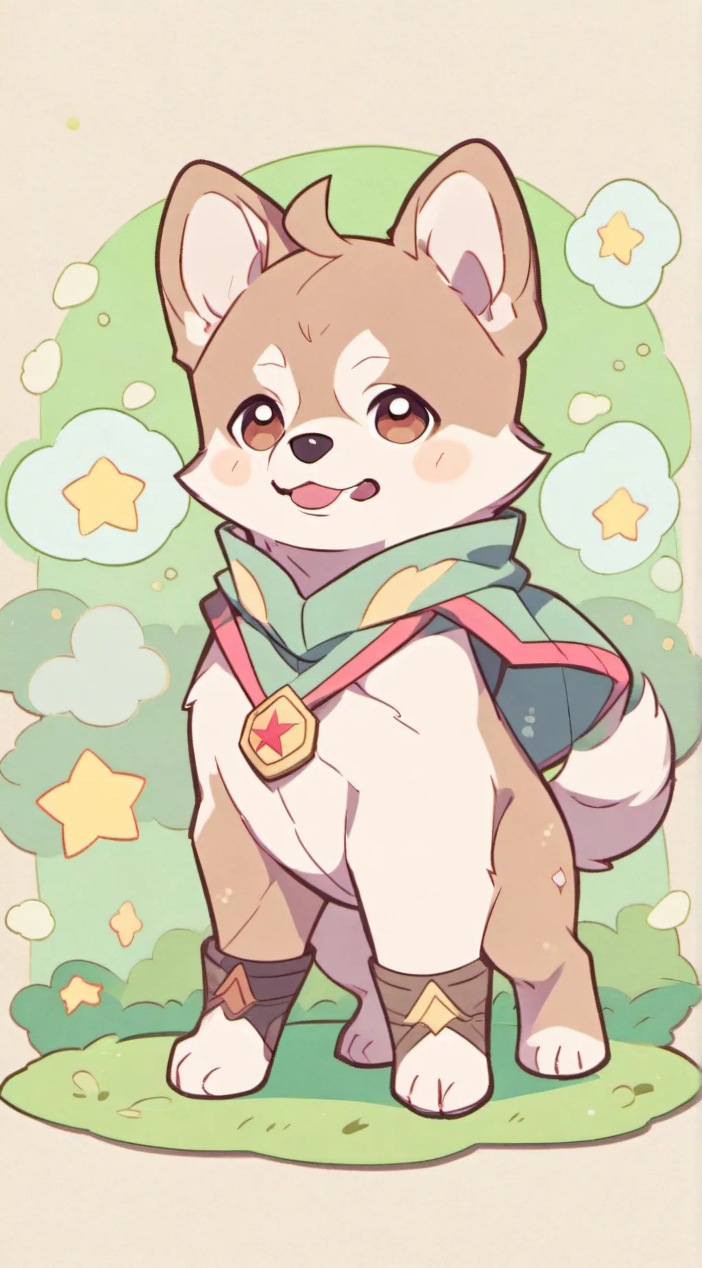 ai character: Dog day background