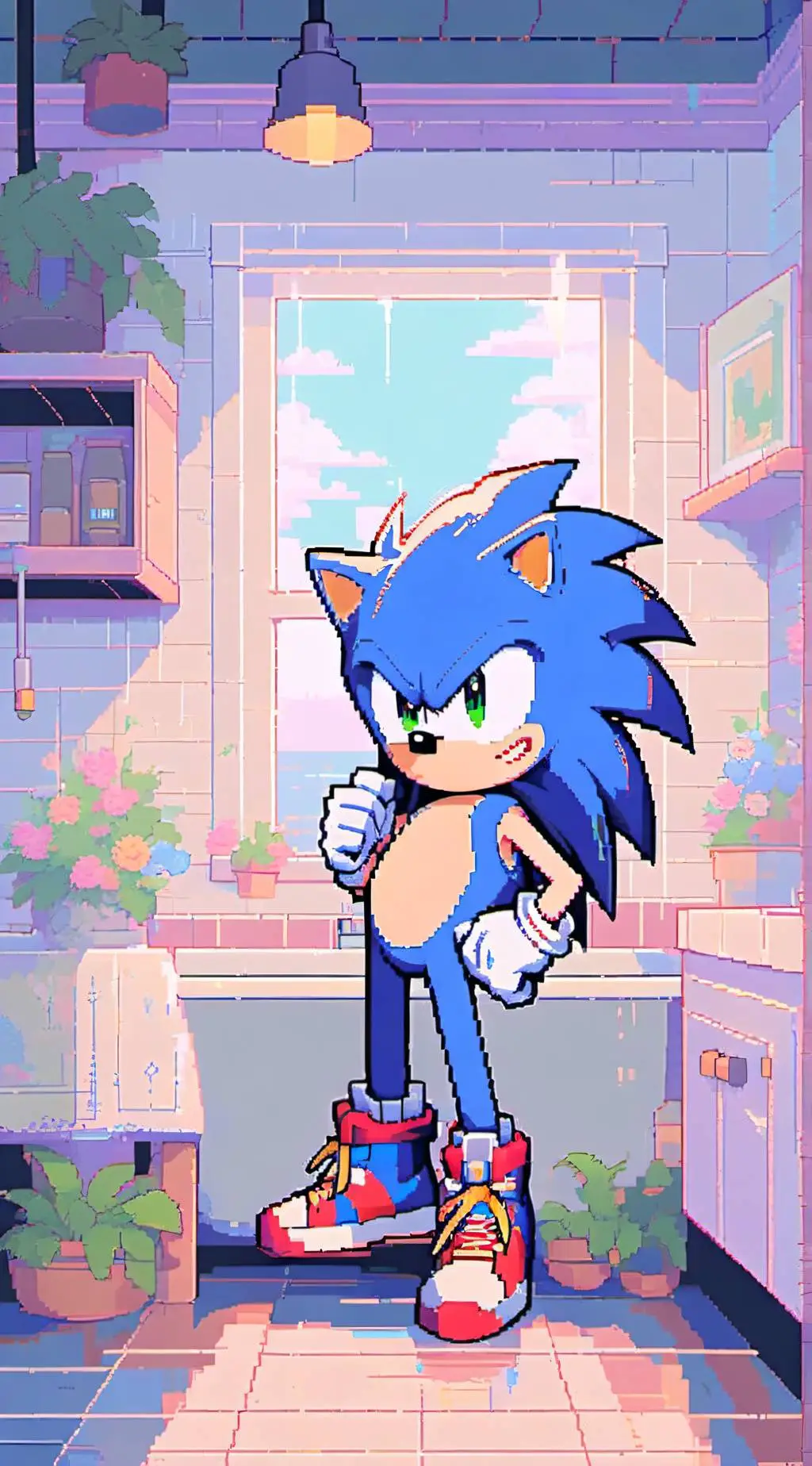 ai character: Sonic In Ur Home  background