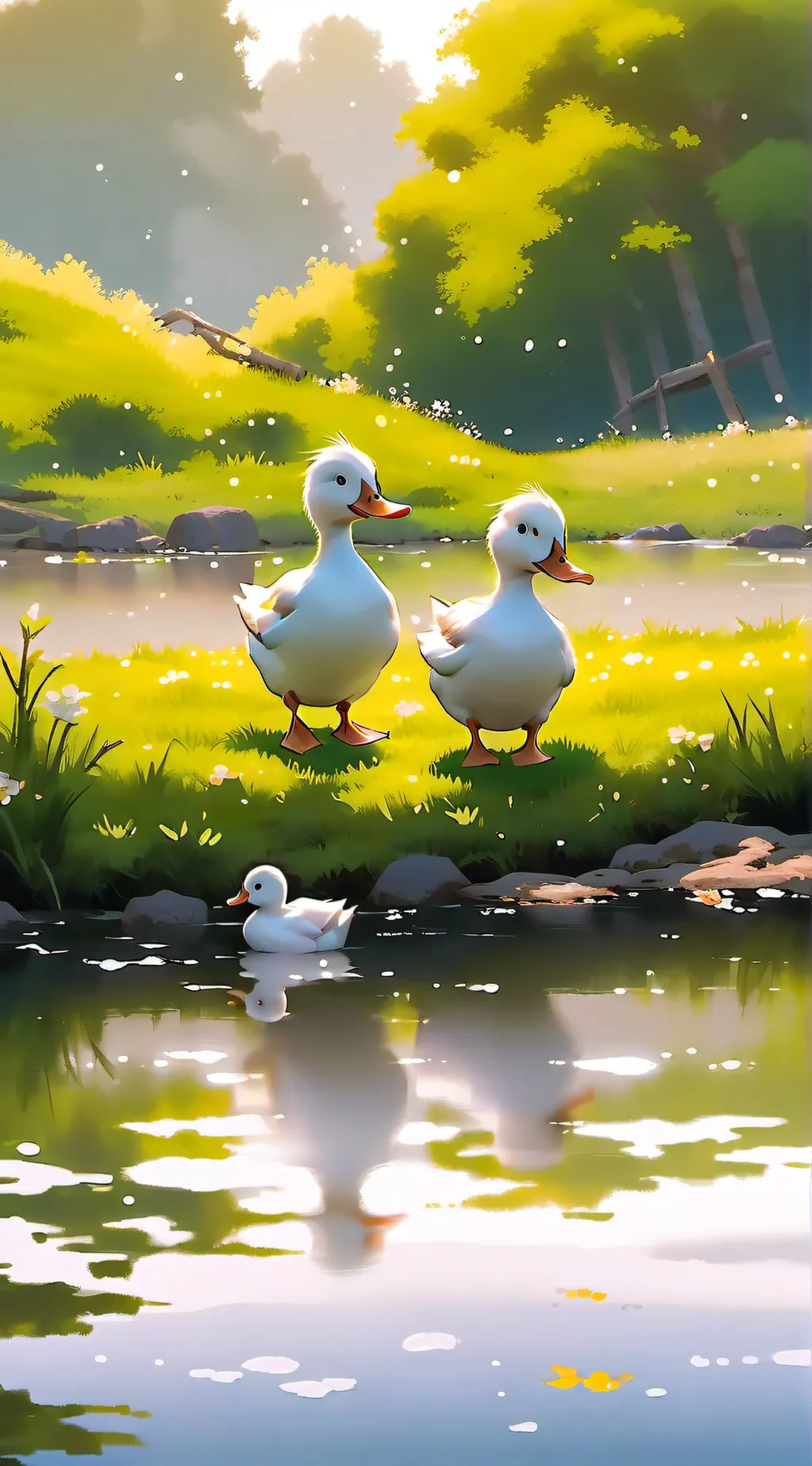 ai character: ducktales in room background