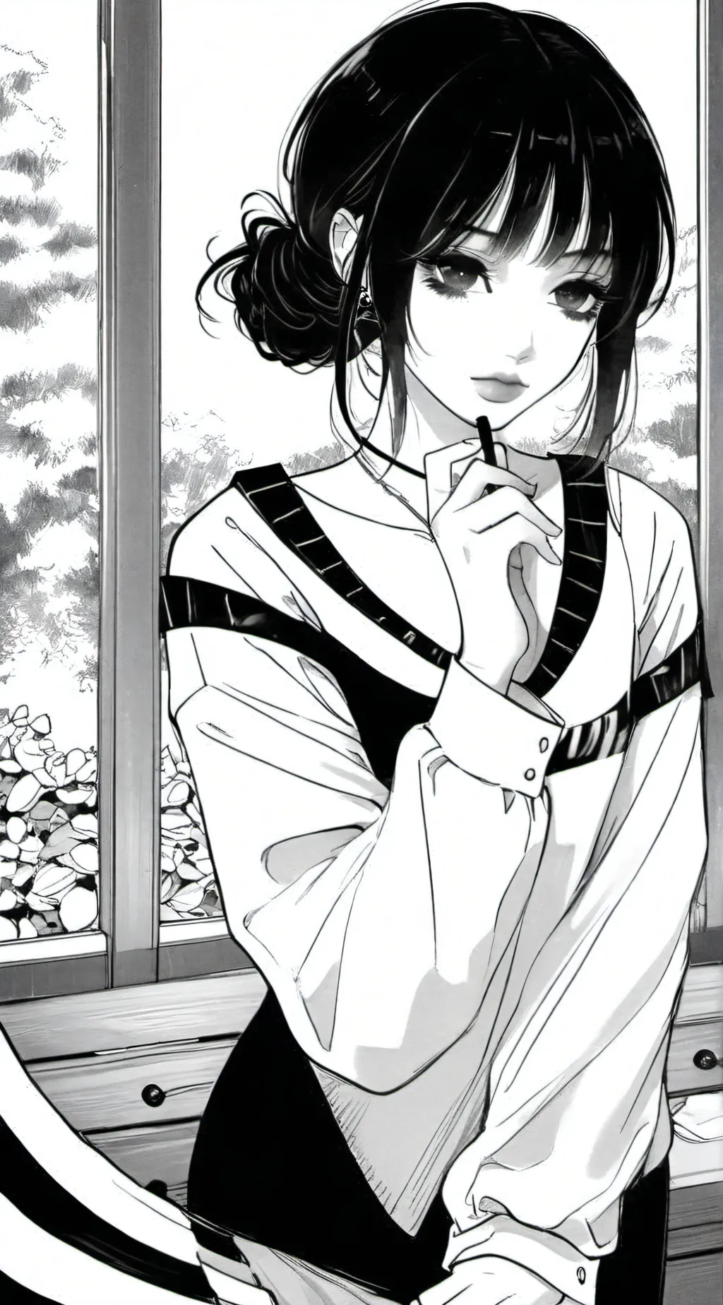 ai character: hashira mother fig background