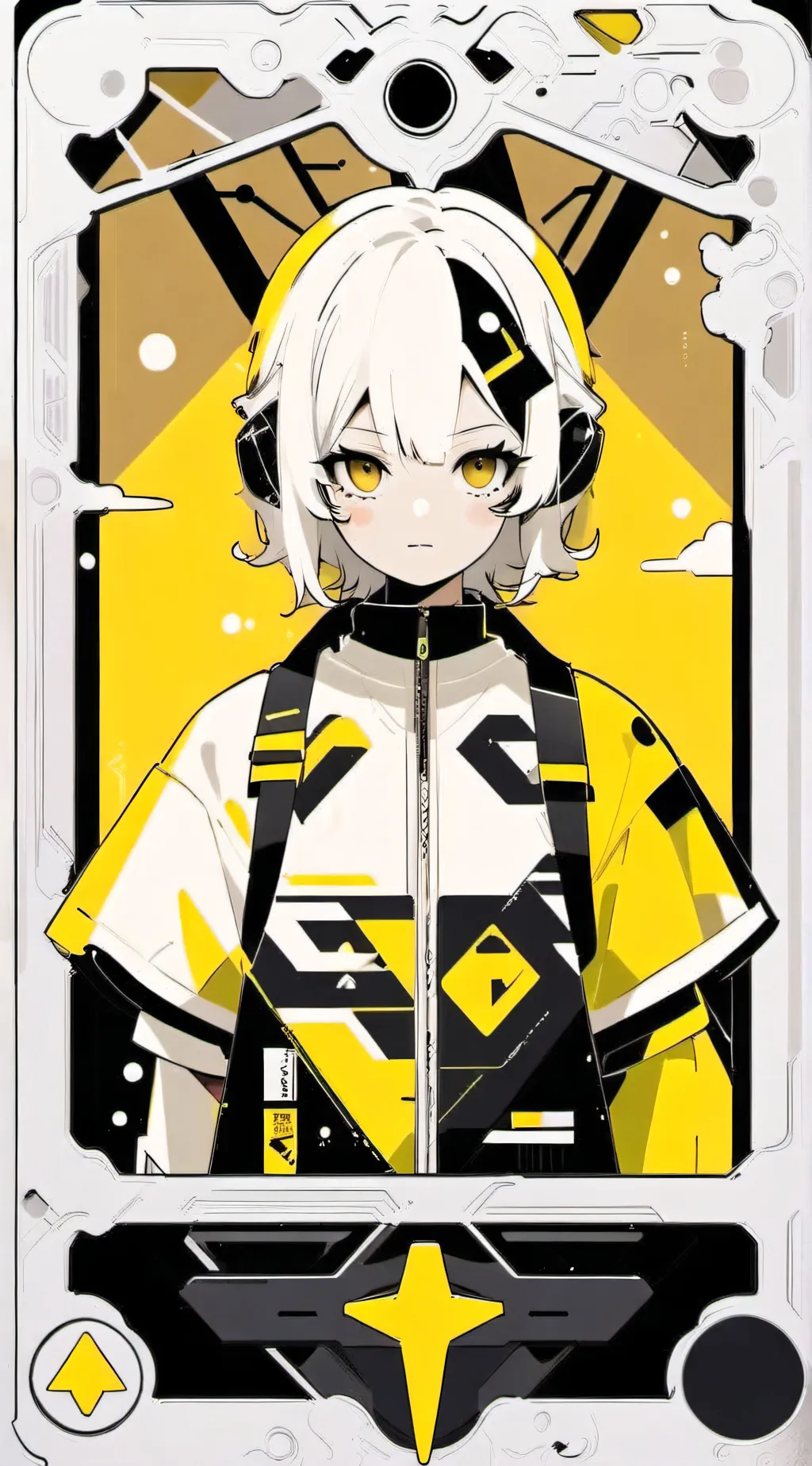 ai character: S.D V background