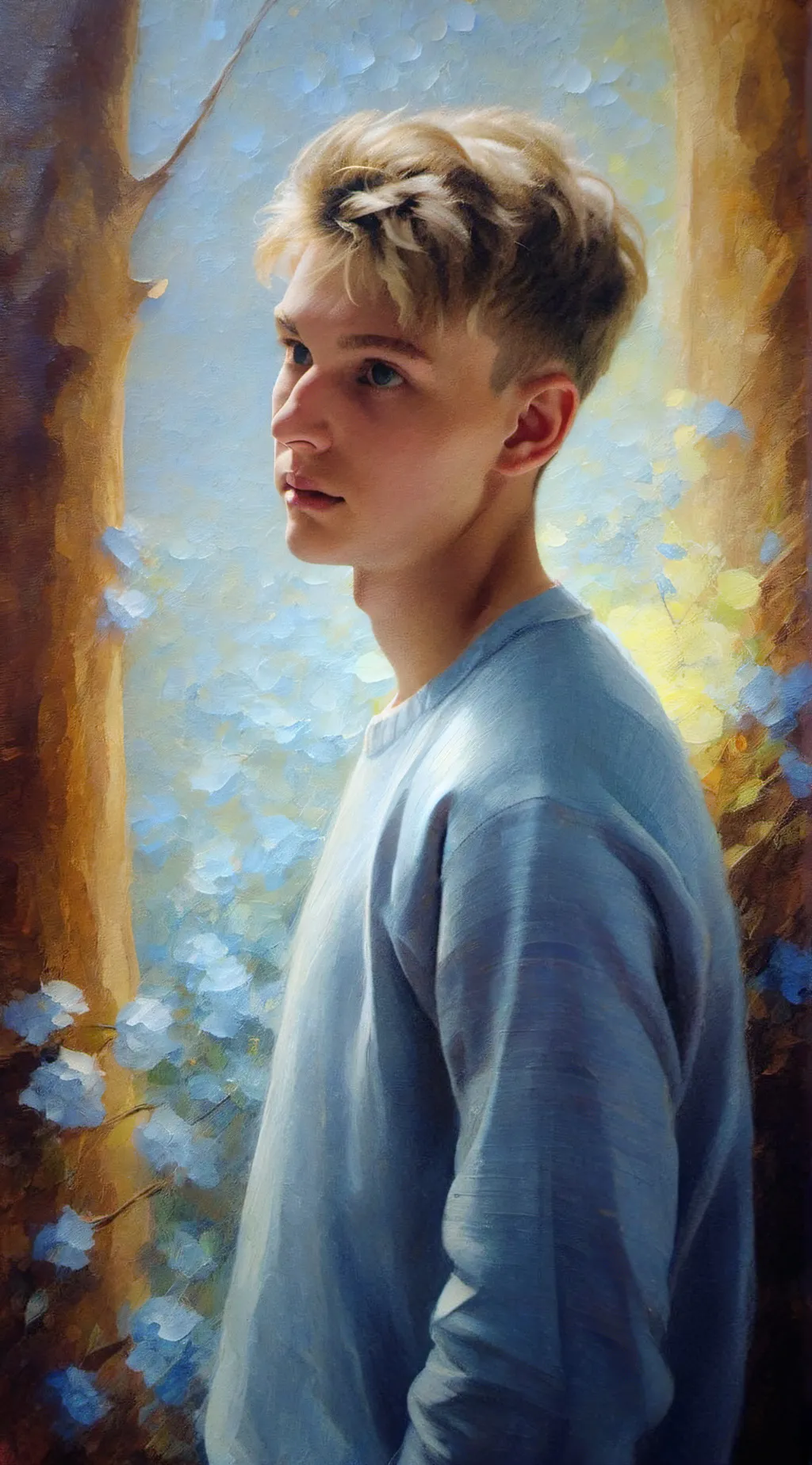 ai character: Hugo  background