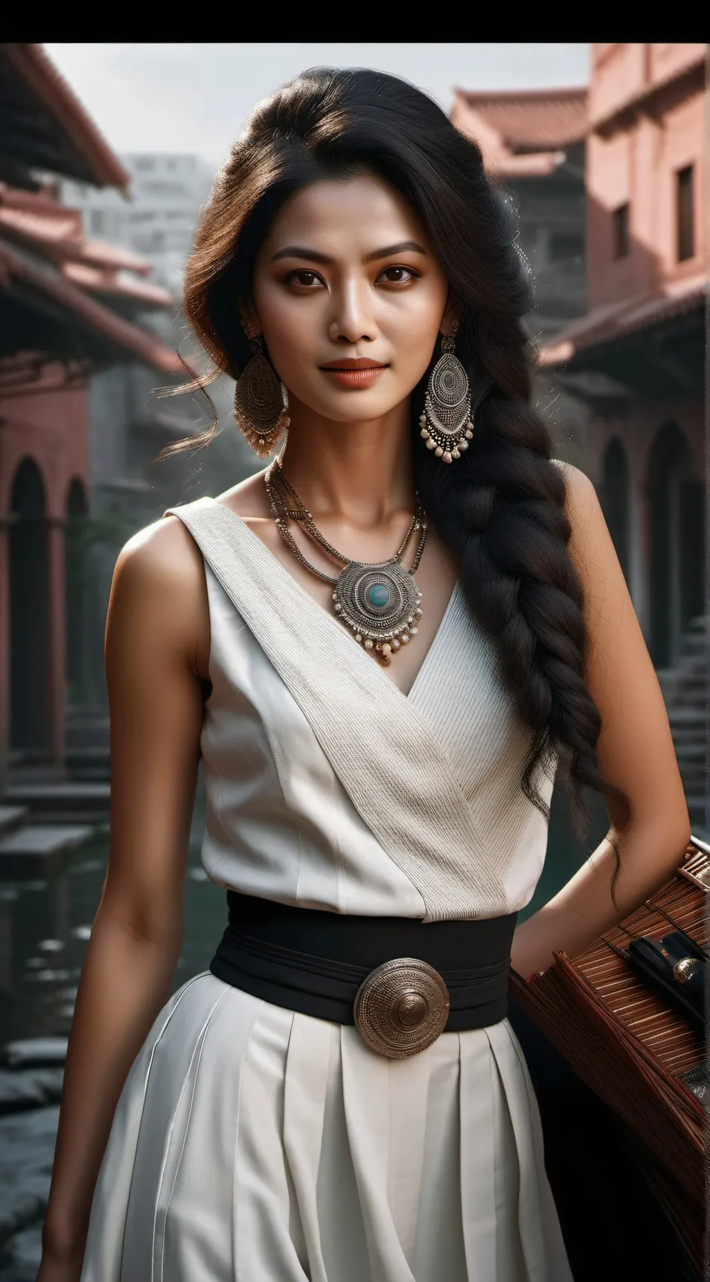 ai character: Lavender background