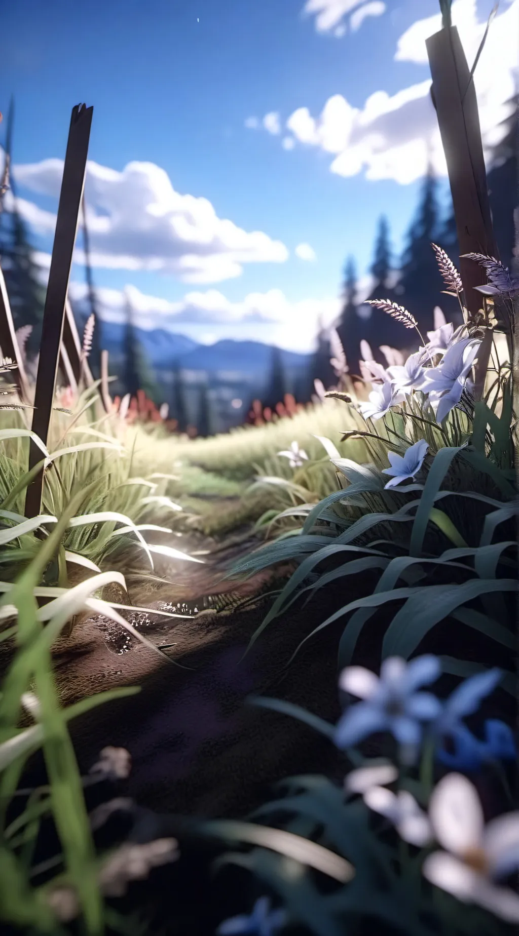 ai character: Grass background