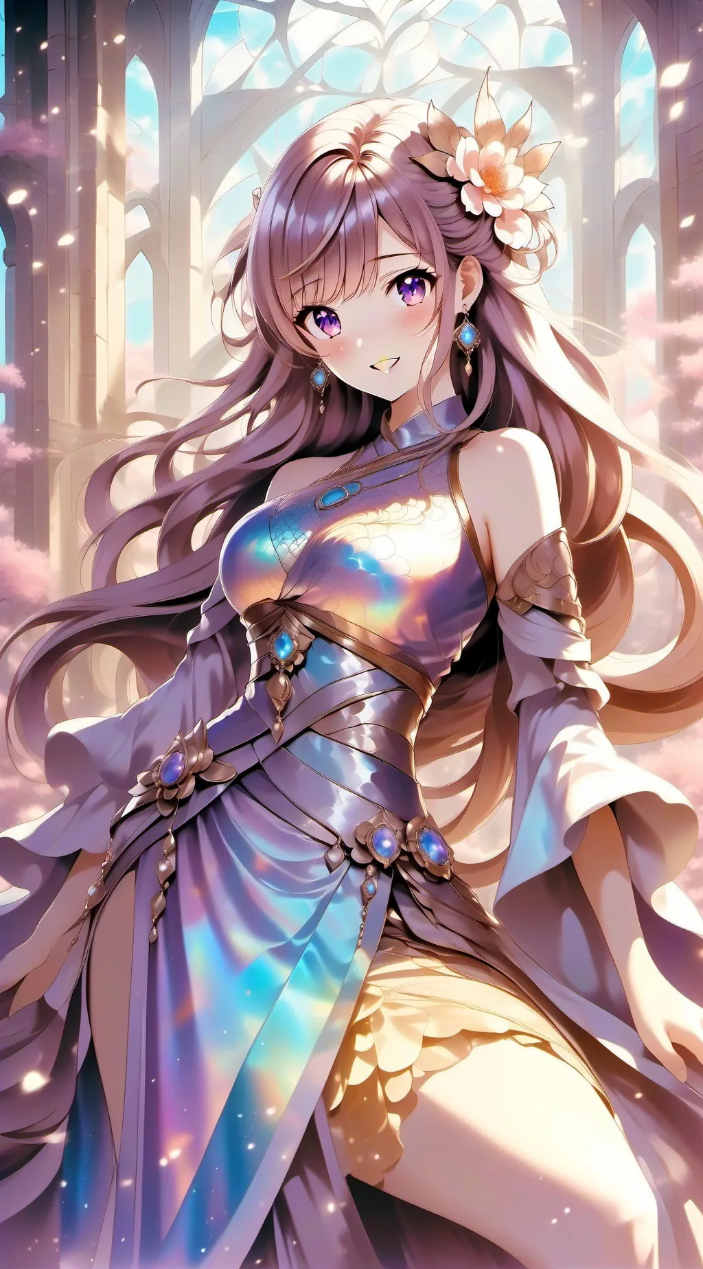 ai character: Miss circle background