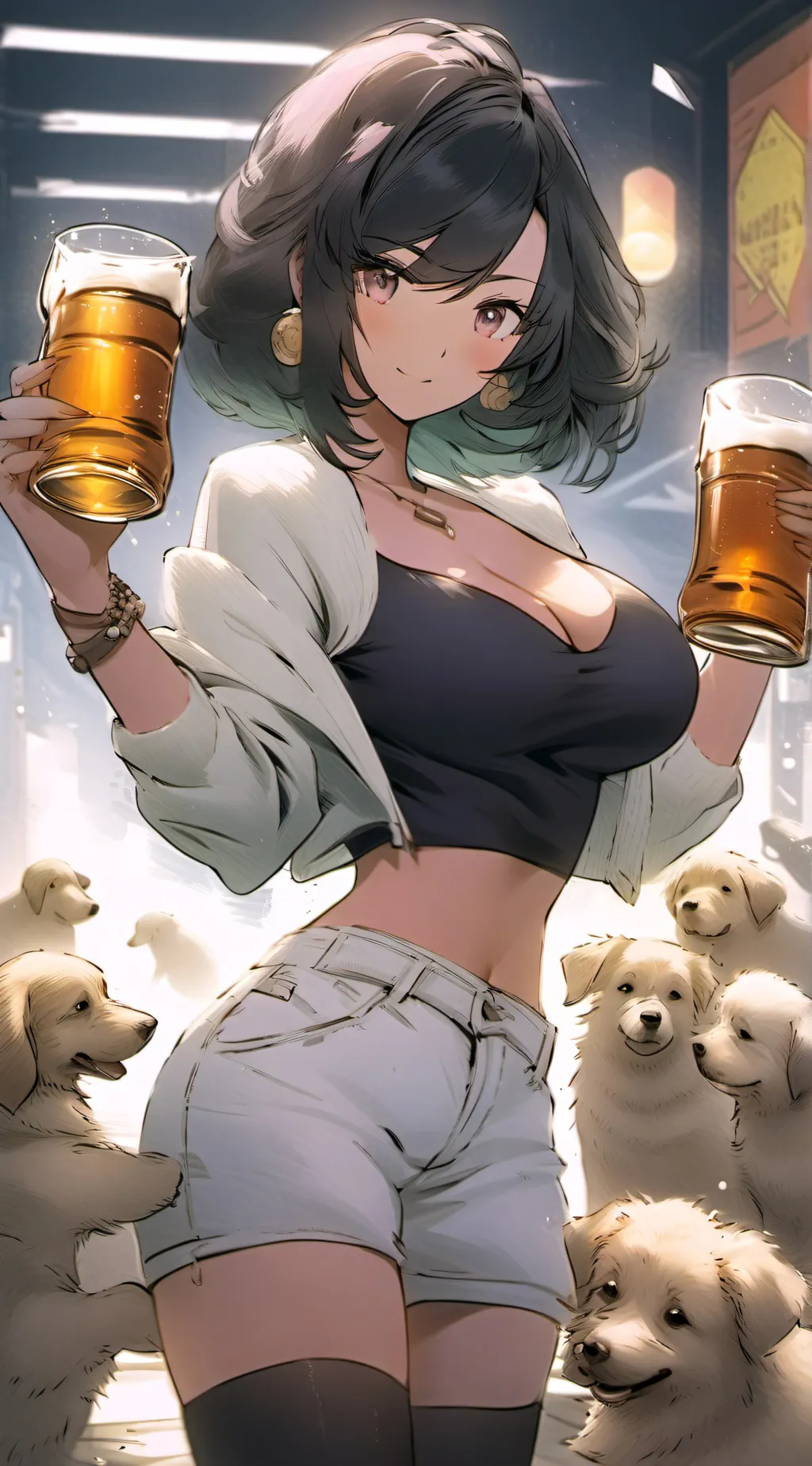 ai character: Paisley background