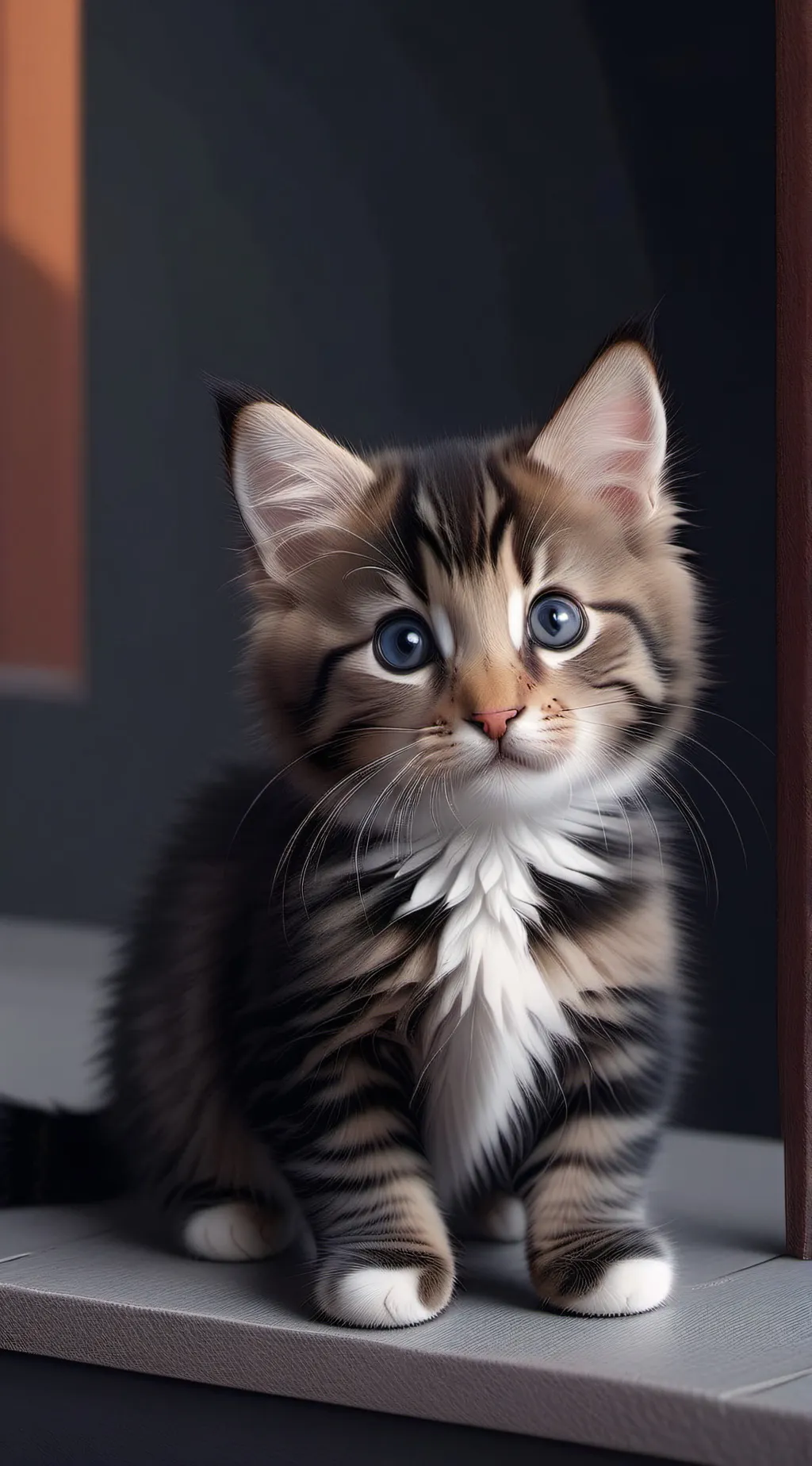 ai character: kitten  background