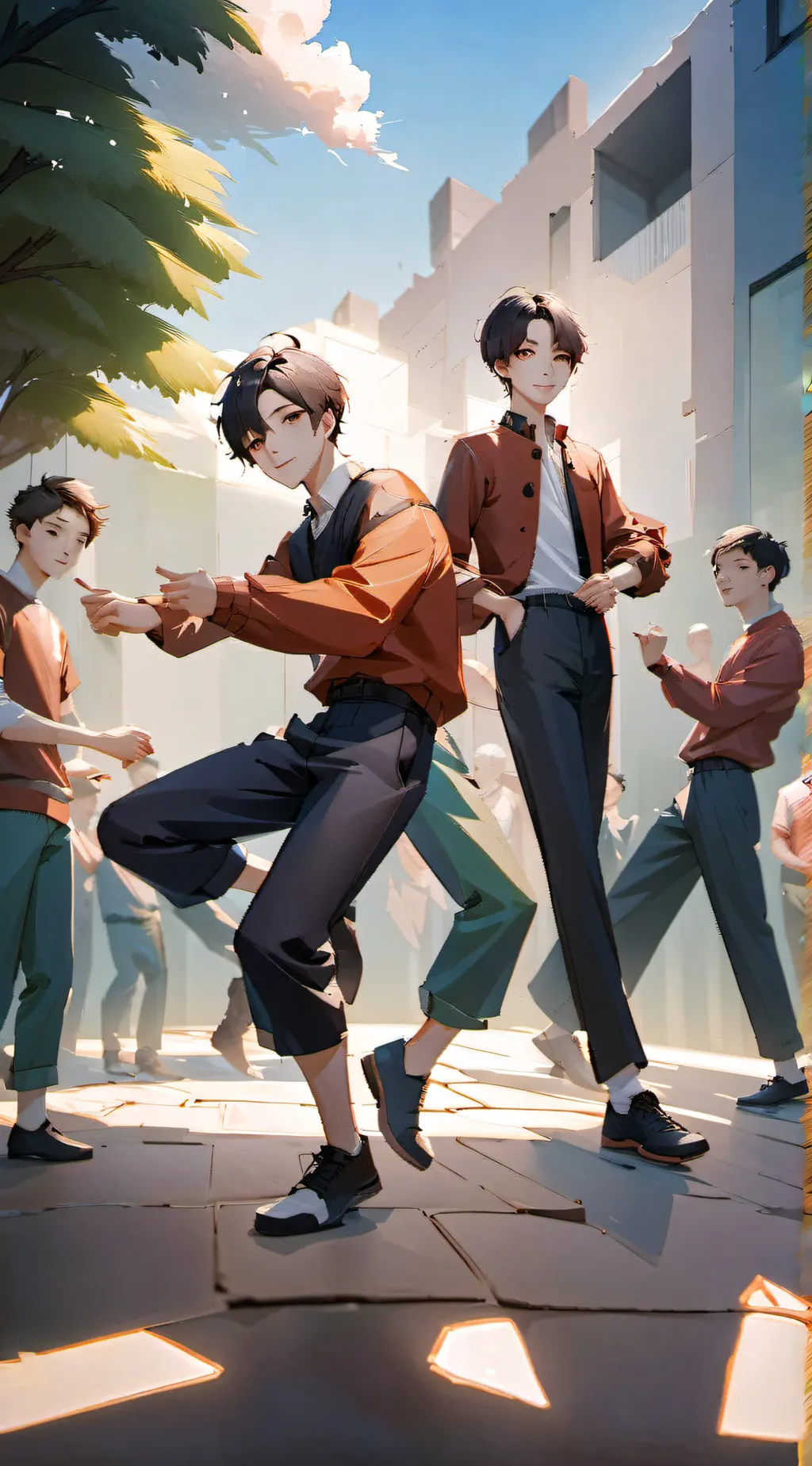 ai character: Your Dance group  background