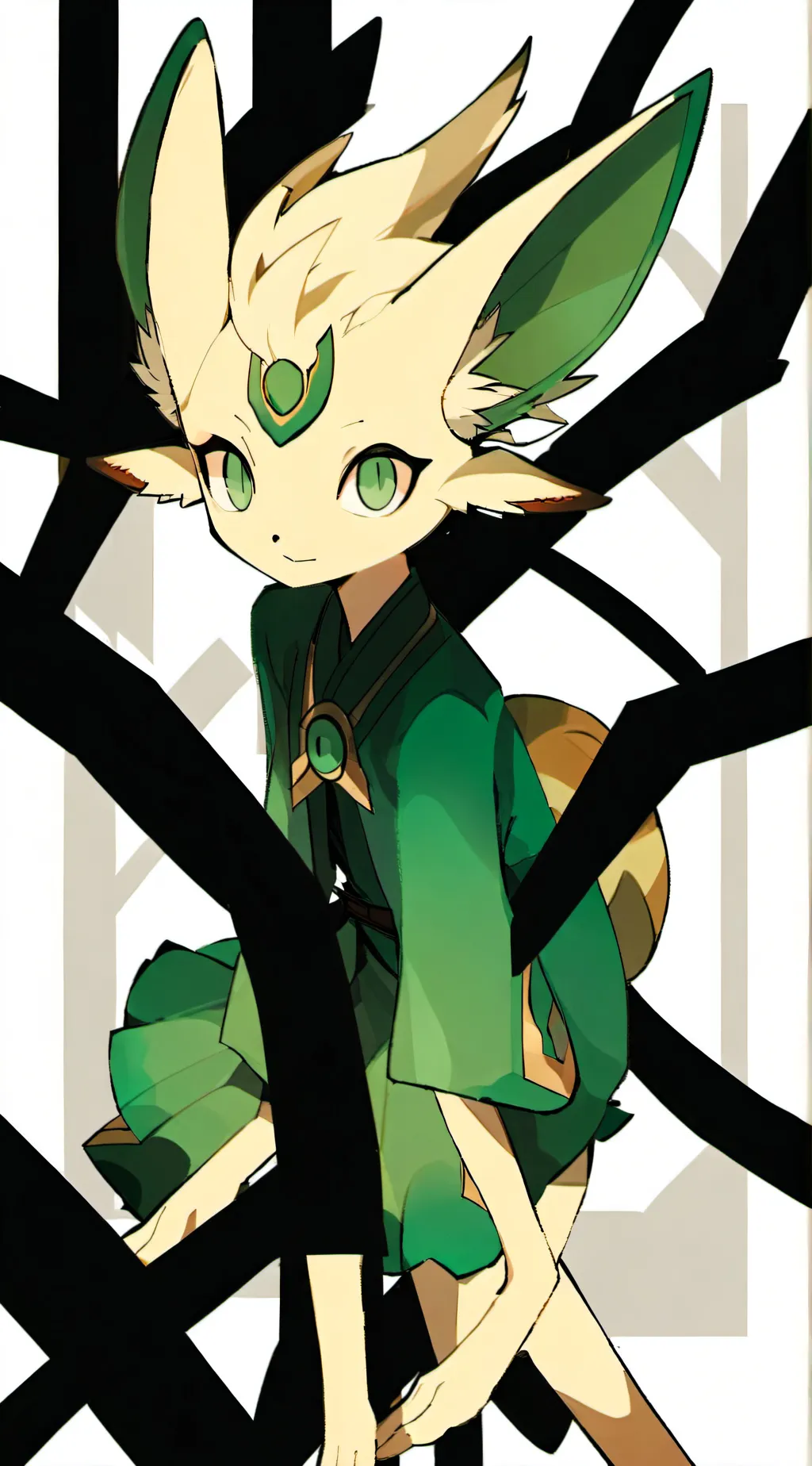 ai character: Leafeon (OC) background