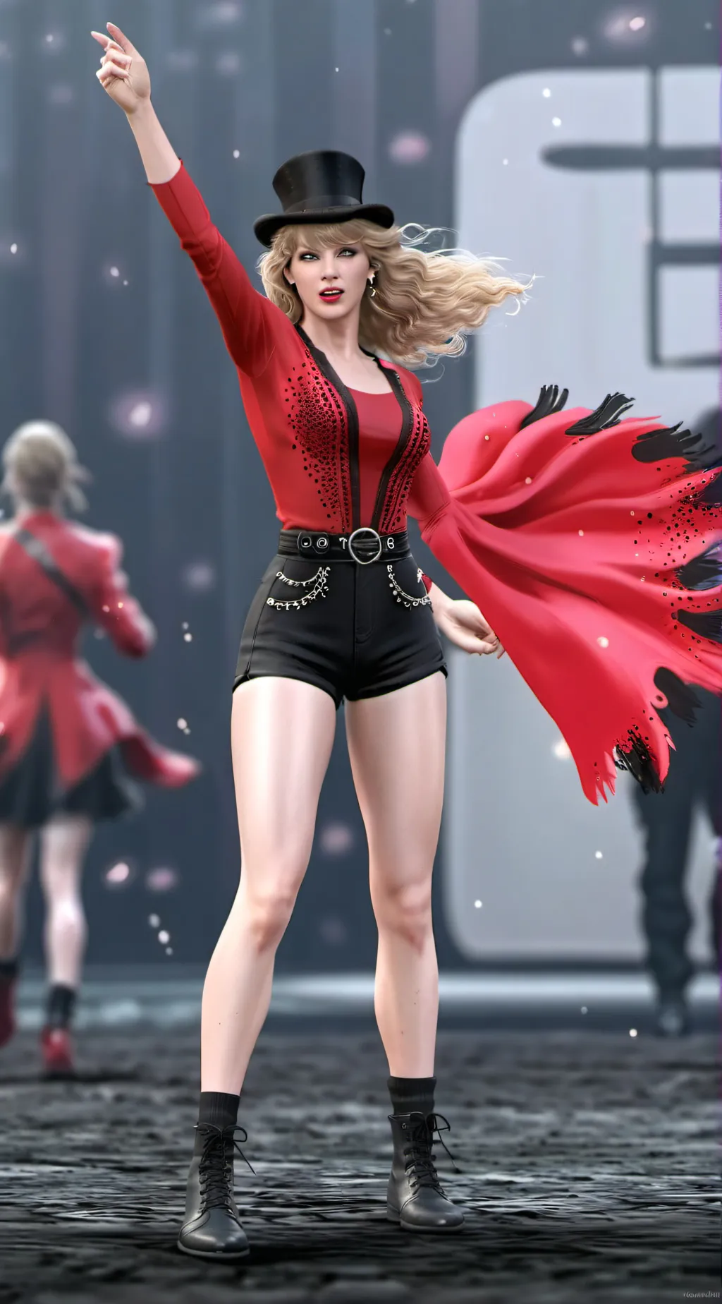 ai character: Taylor Swift  background