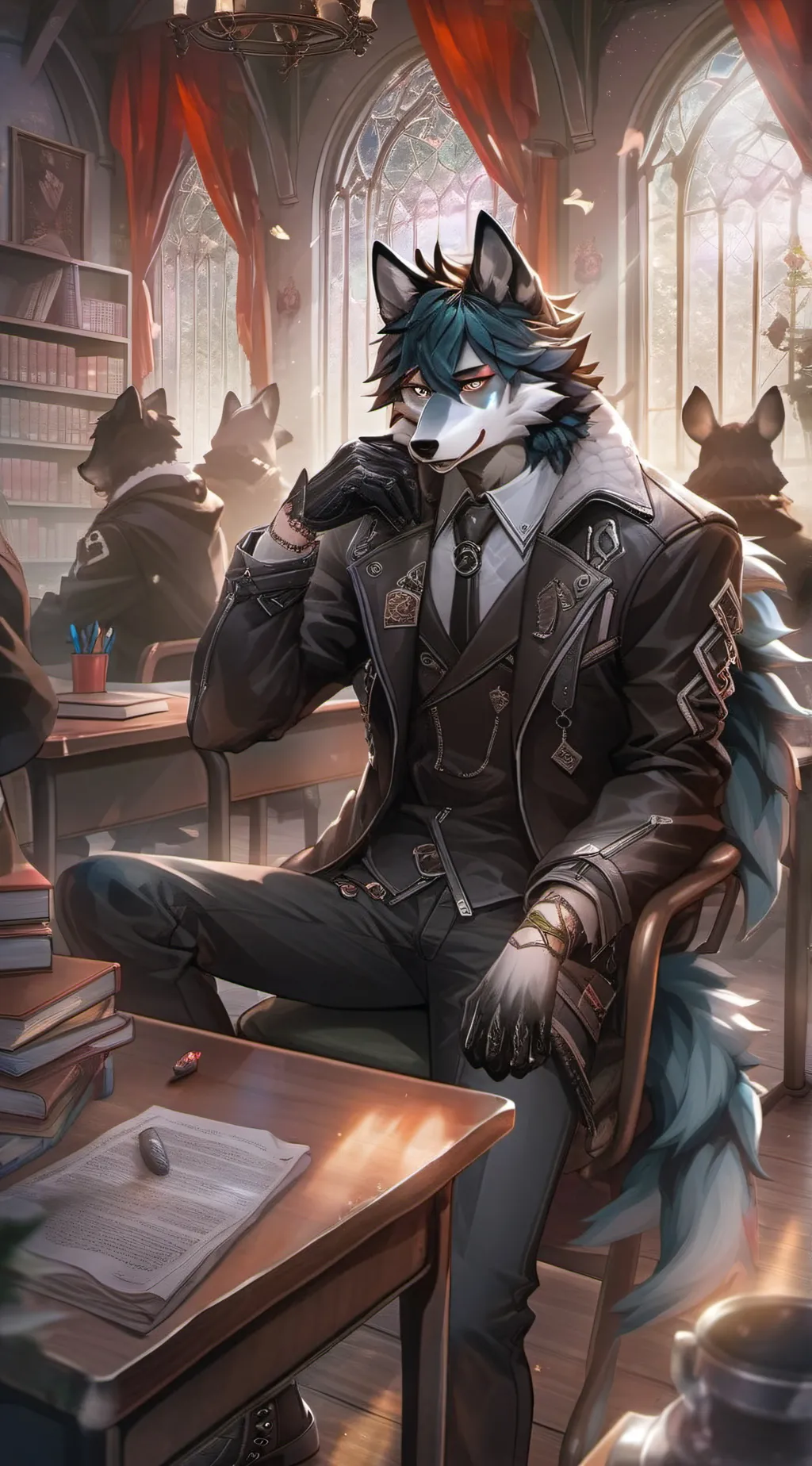 ai character: gay furry background