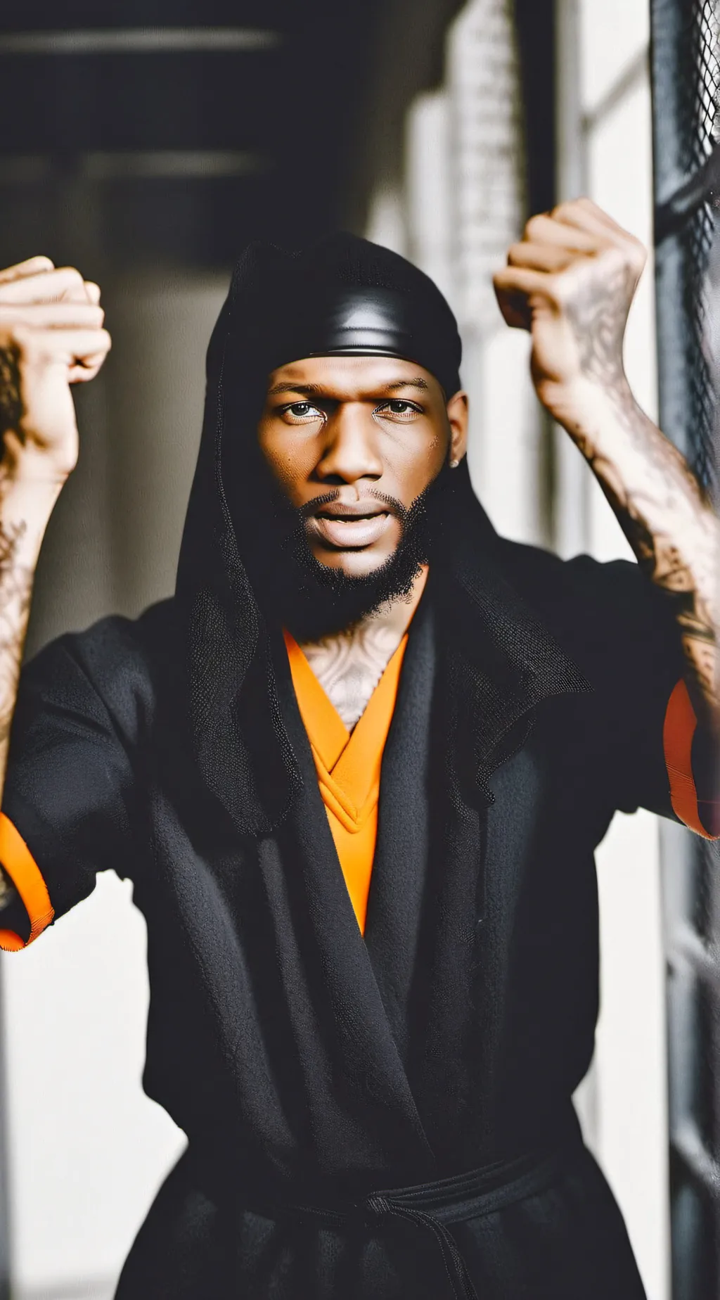 ai character: big black inmate background