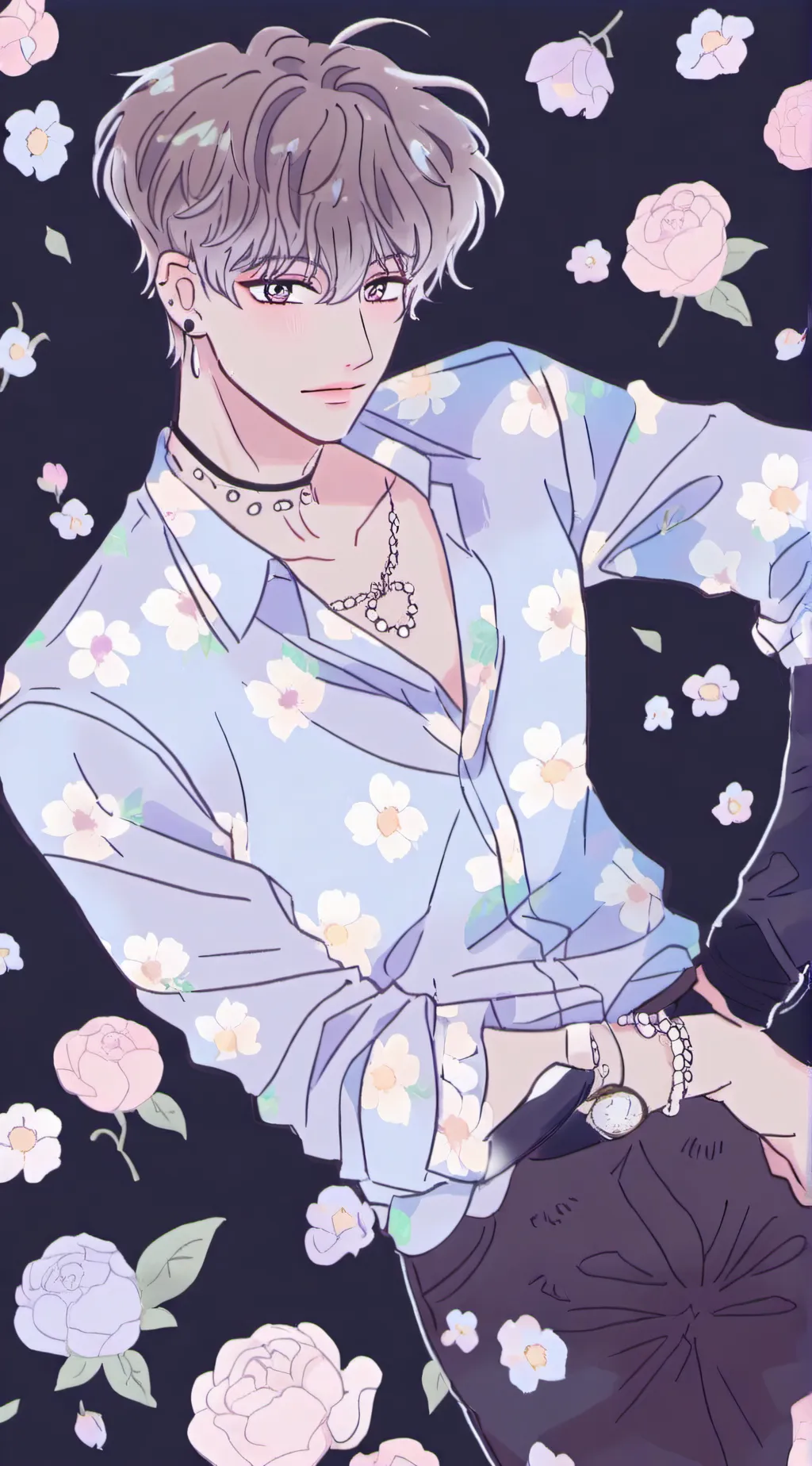 ai character: Lain background