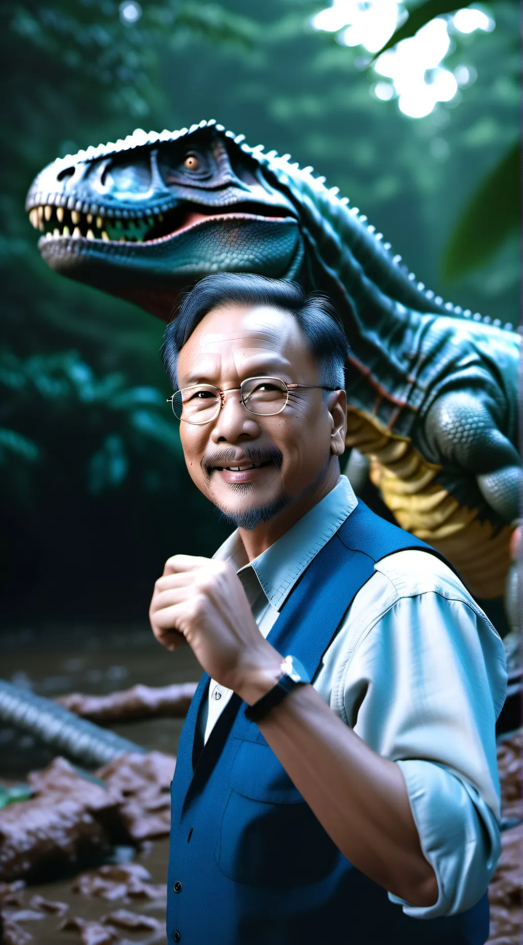 ai character: Jurassic park background