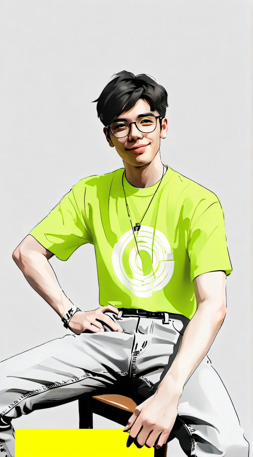 ai character: N3on background