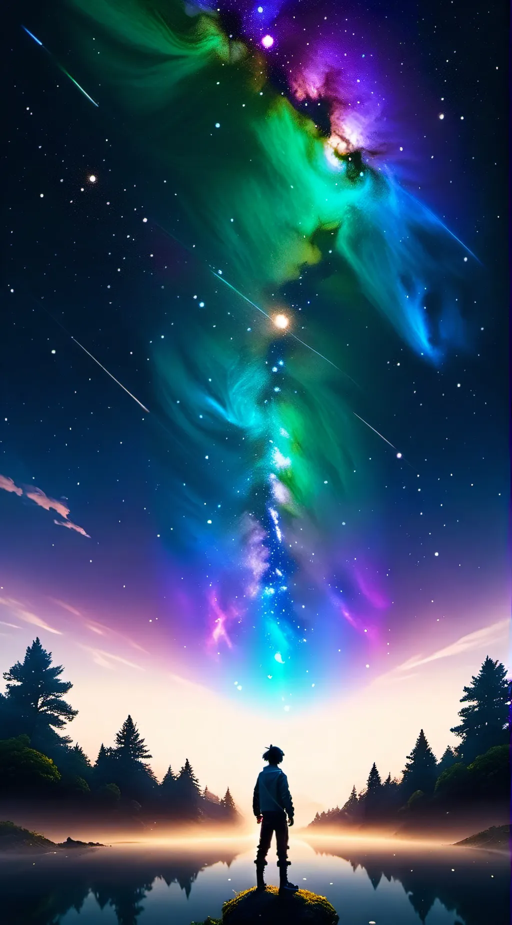 ai character: astro and earth background