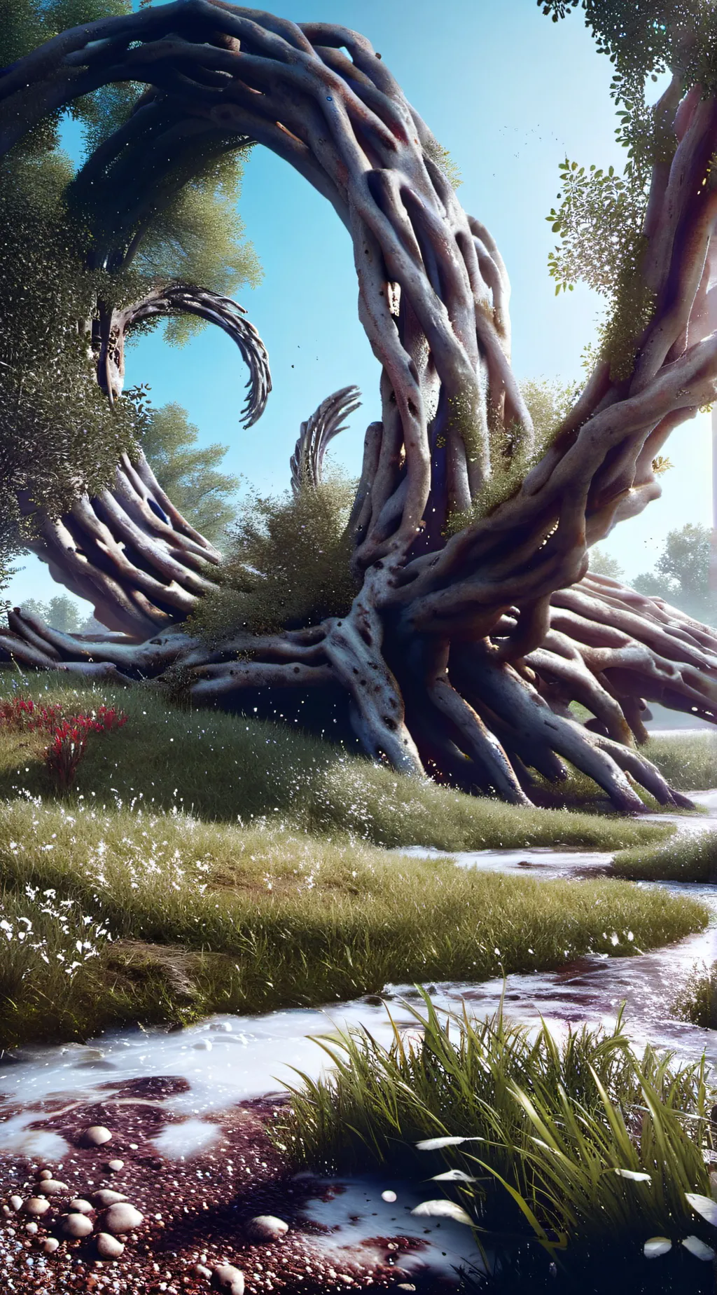 ai character: touch grass..  background