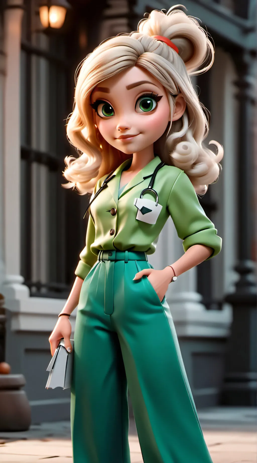 ai character: doctor.Jen background