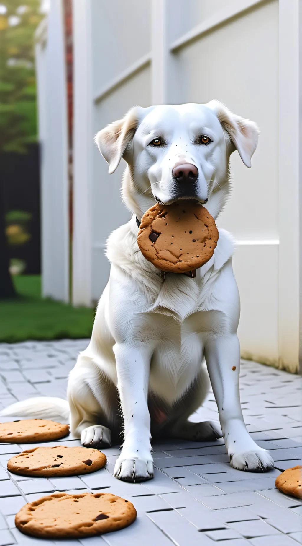 ai character: cookie dog background