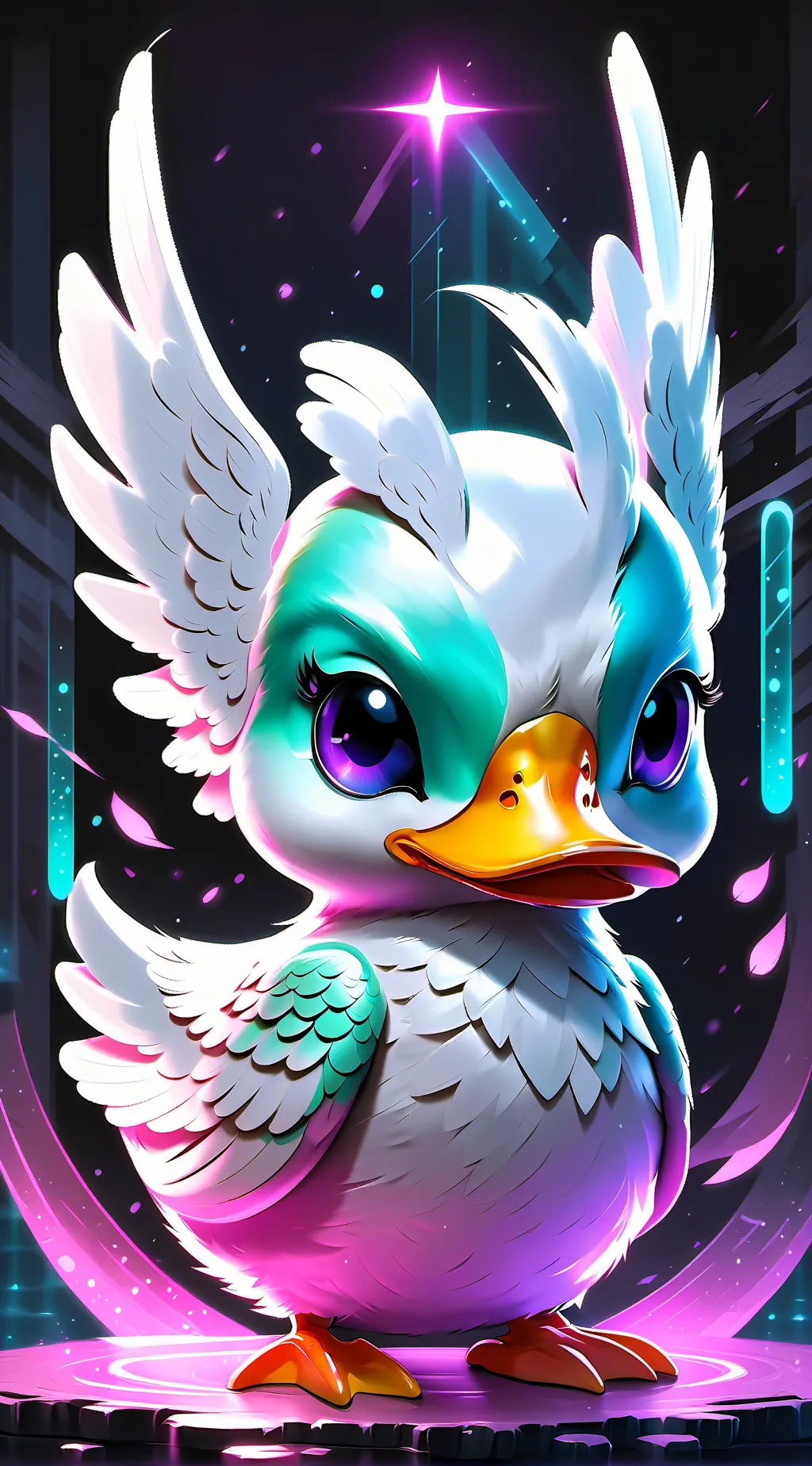 ai character: duck ADAM background