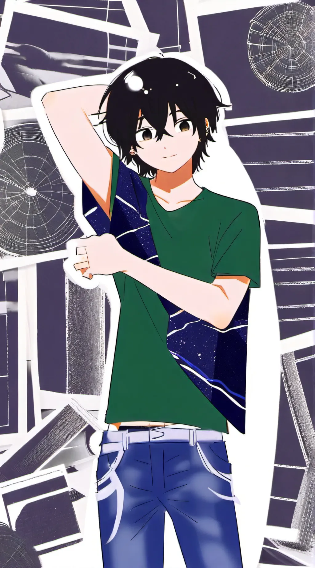 ai character: Dave kanji background