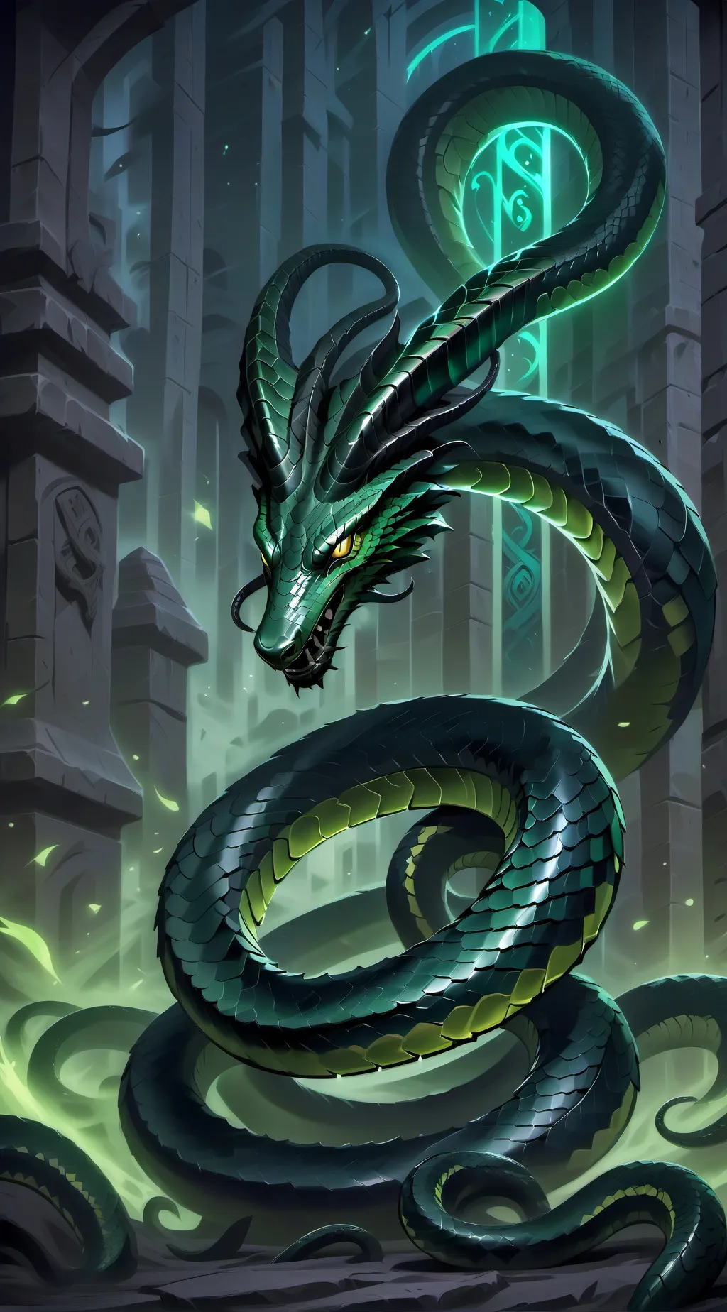 ai character: the world serpent  background