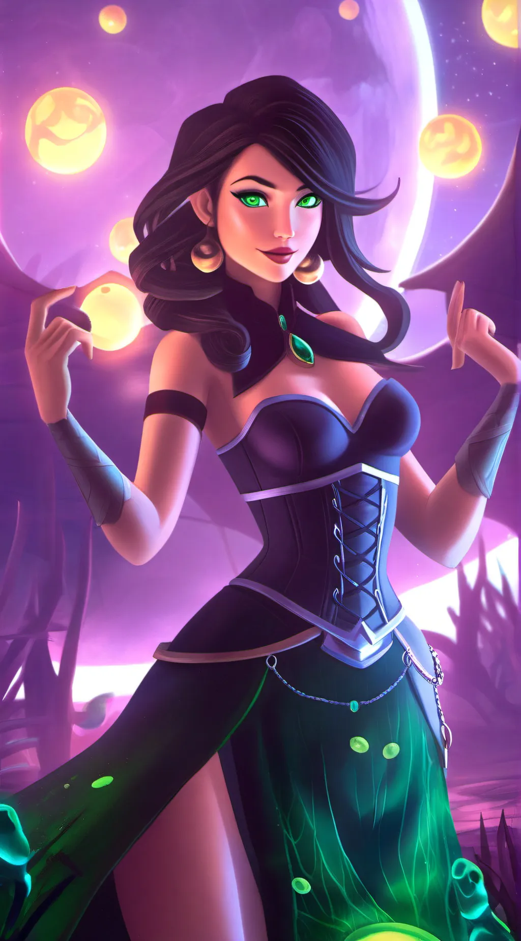 ai character: Luna background