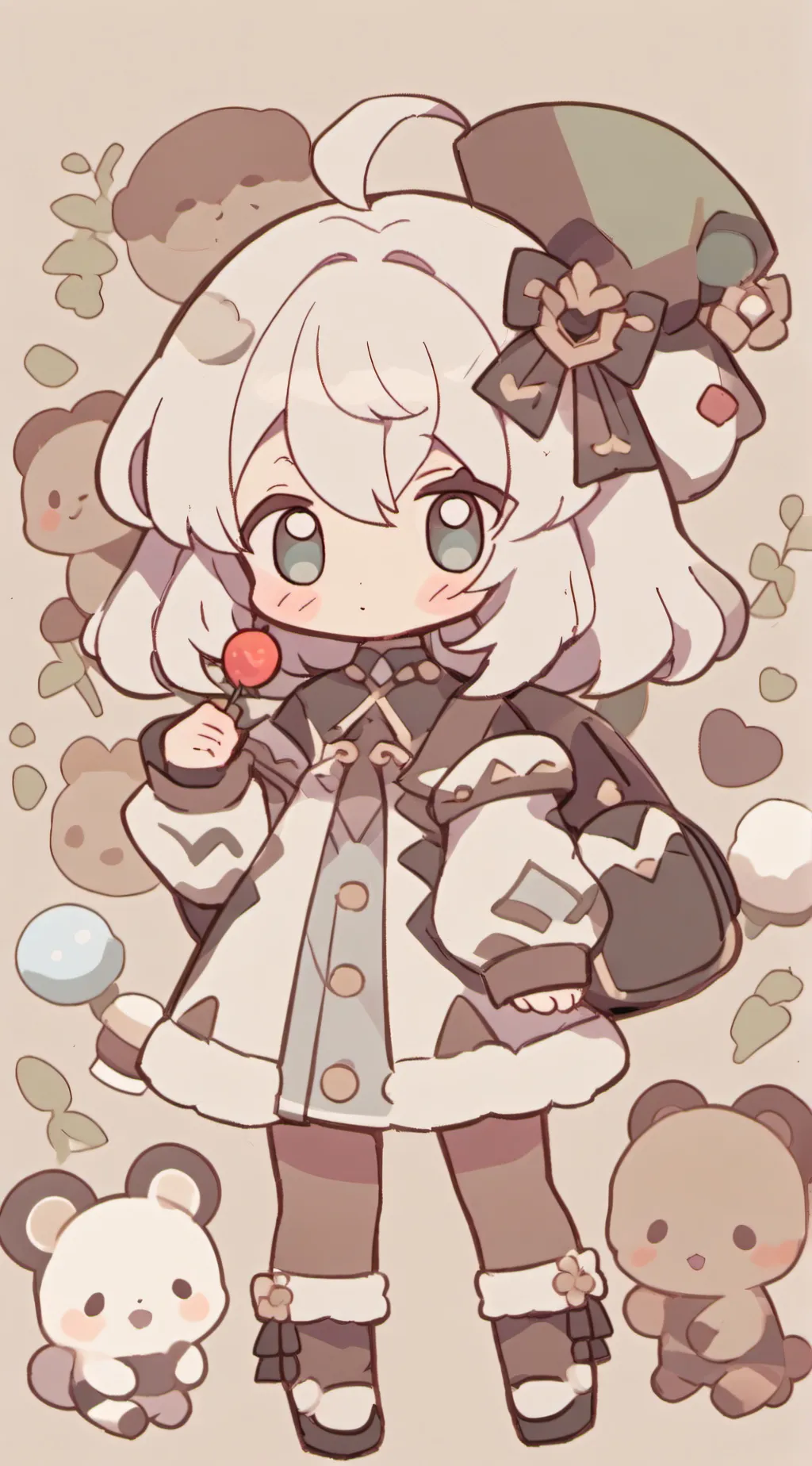 ai character: A baby background