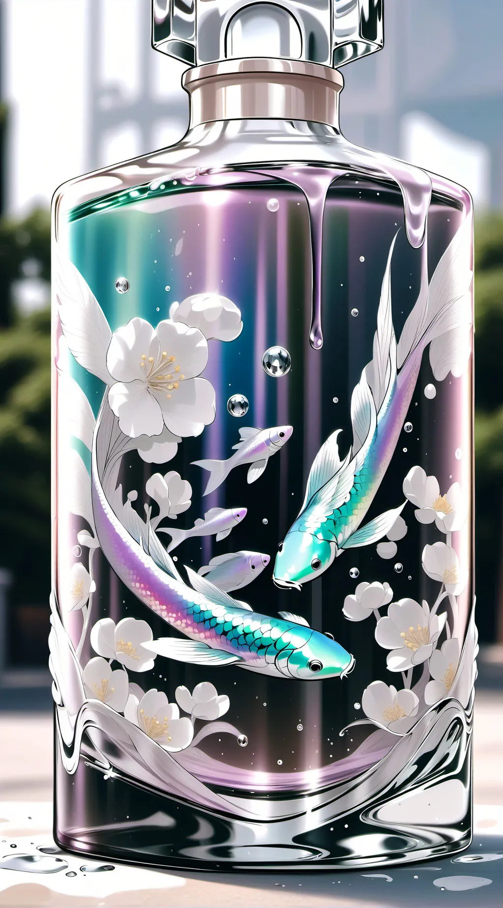 ai character: fish background