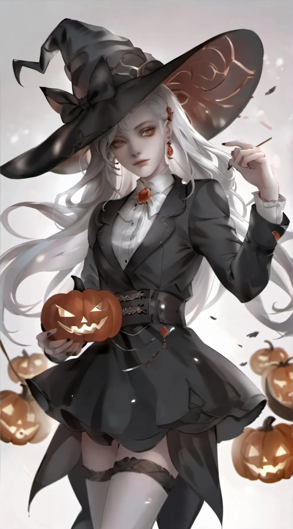 ai character: hh Halloween background