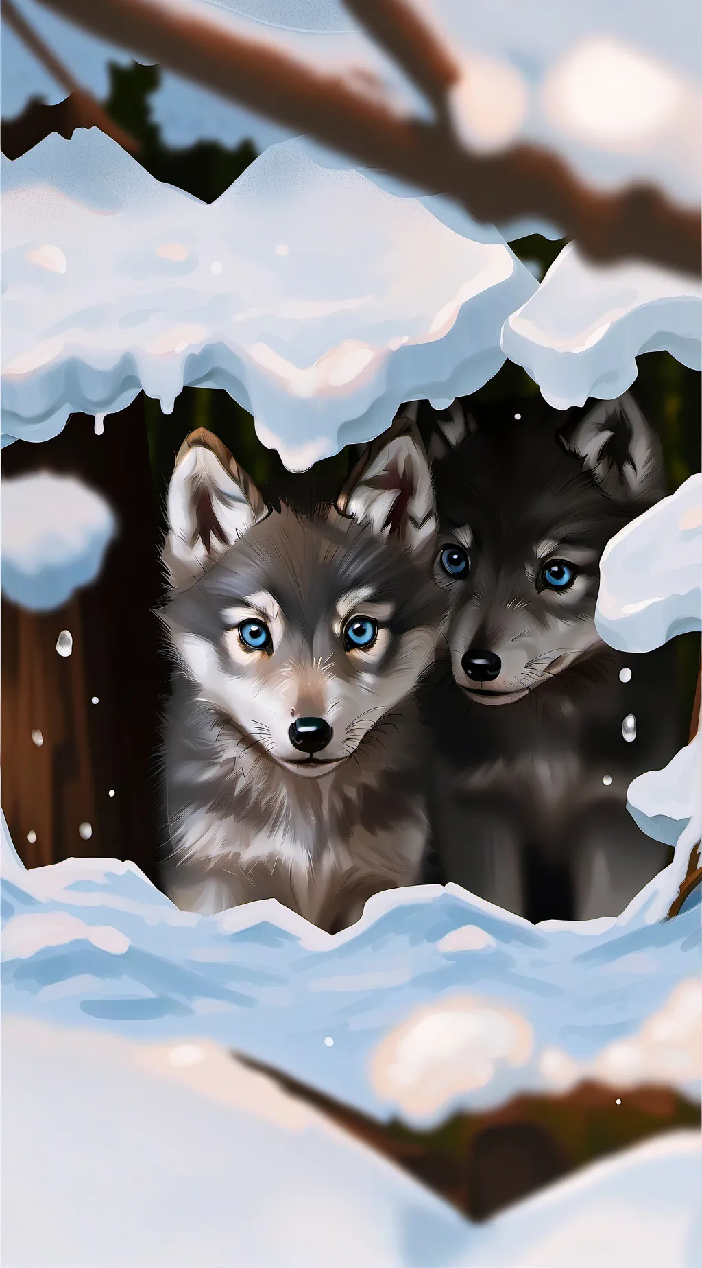 ai character: Milky and coco  background