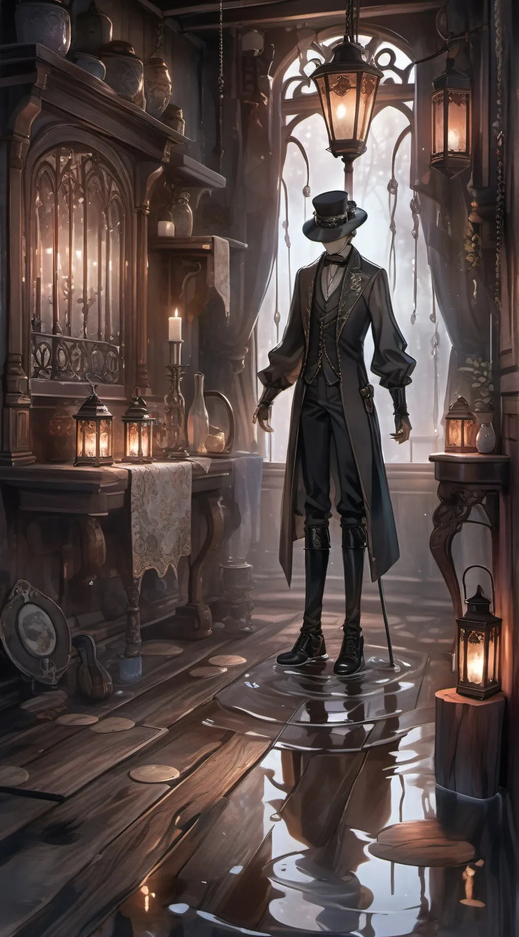 ai character: the manequin  background