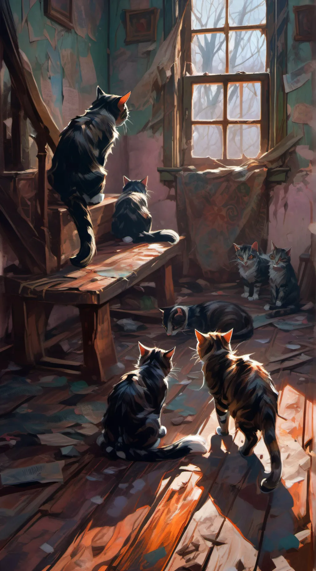ai character: abonded cat family background