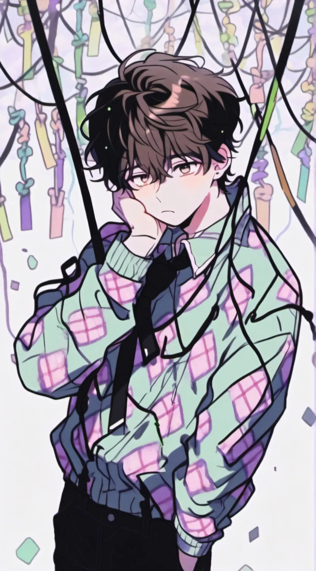 ai character: “Hanging In love” background