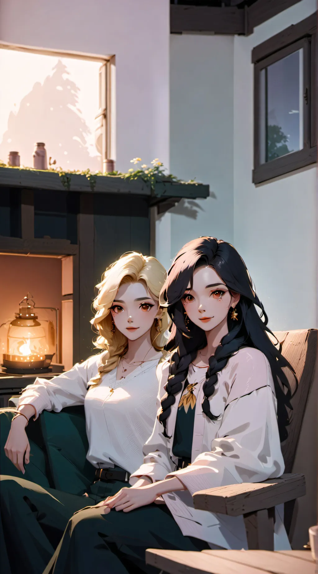 ai character: Amy & Lana background