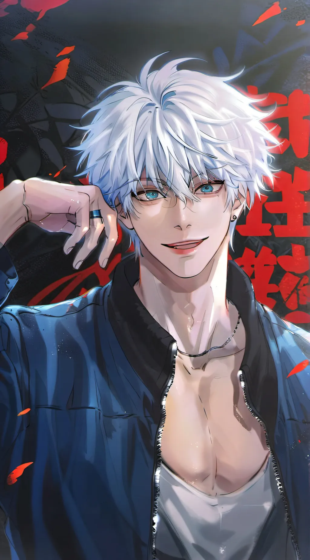 ai character: Gojo 🎀🧑🏼‍🦳☆ background