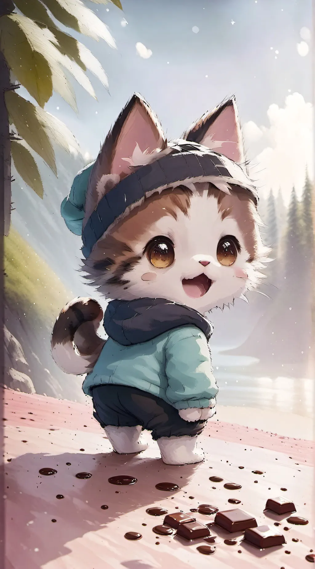 ai character: pooping…[smh] background