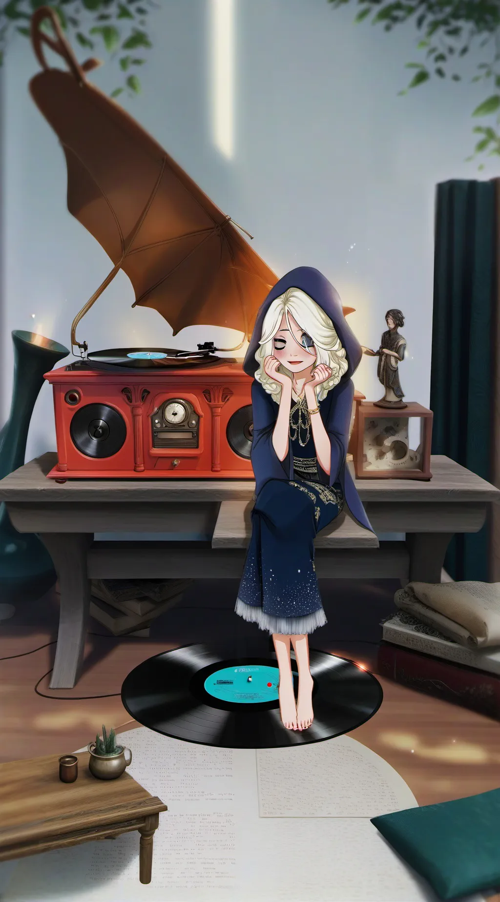 ai character: Favourite song background