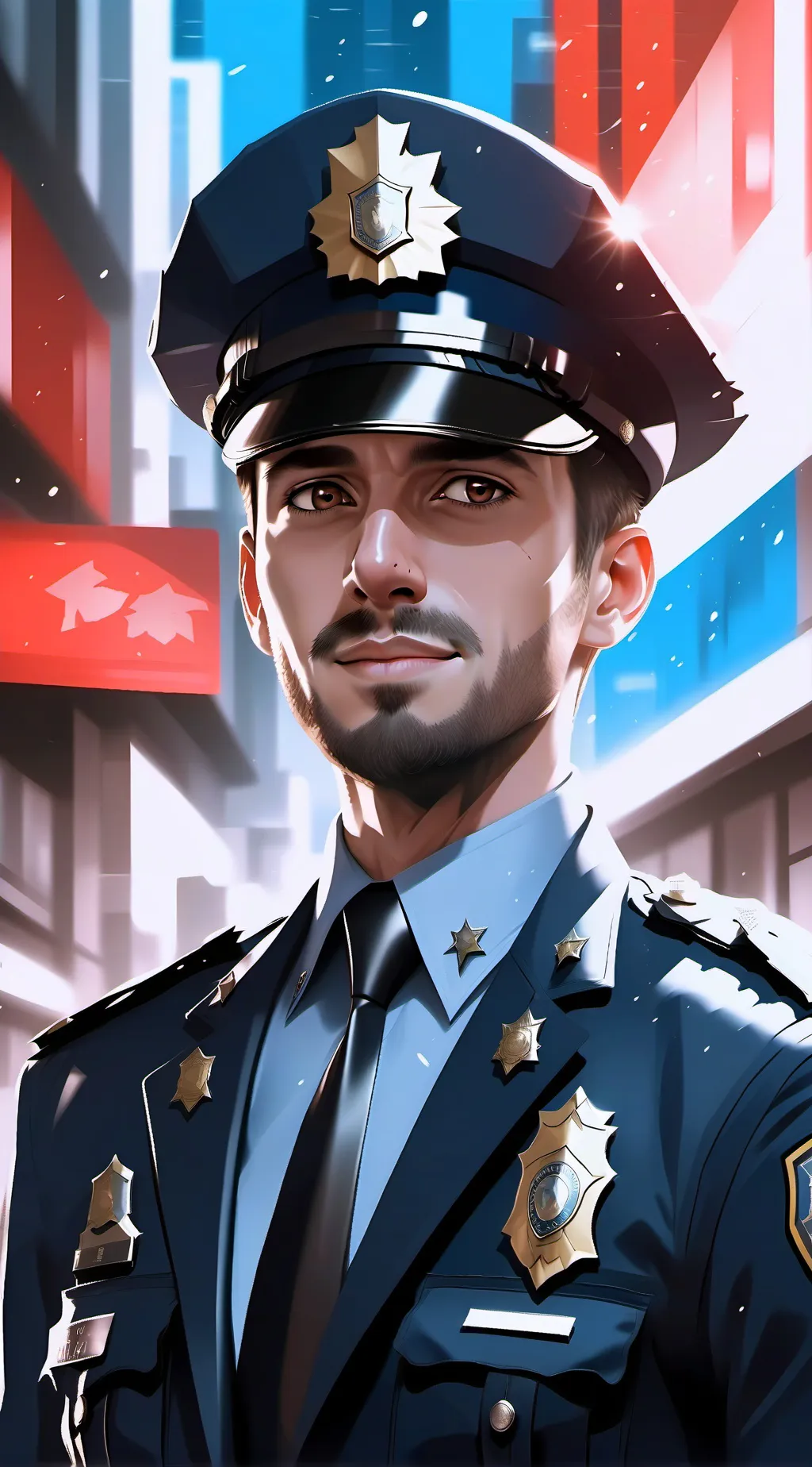 ai character: officer Gary background