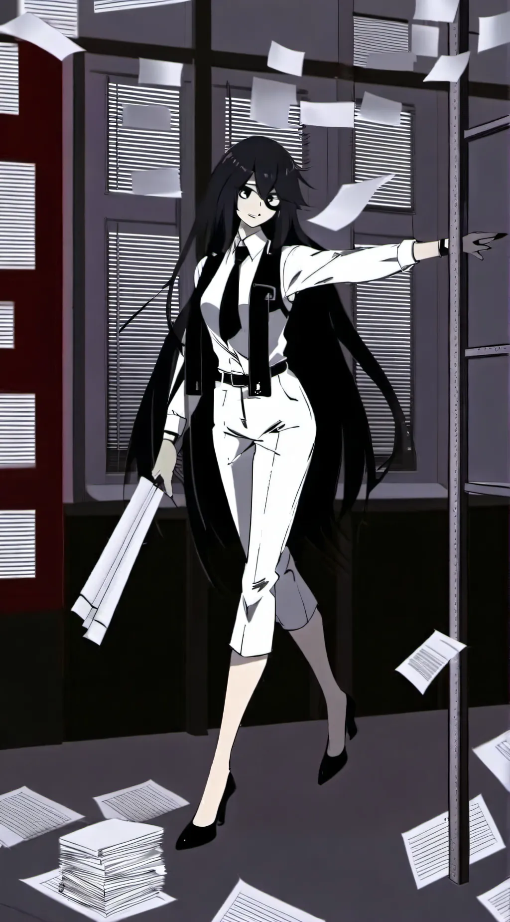 ai character: Miss circle background