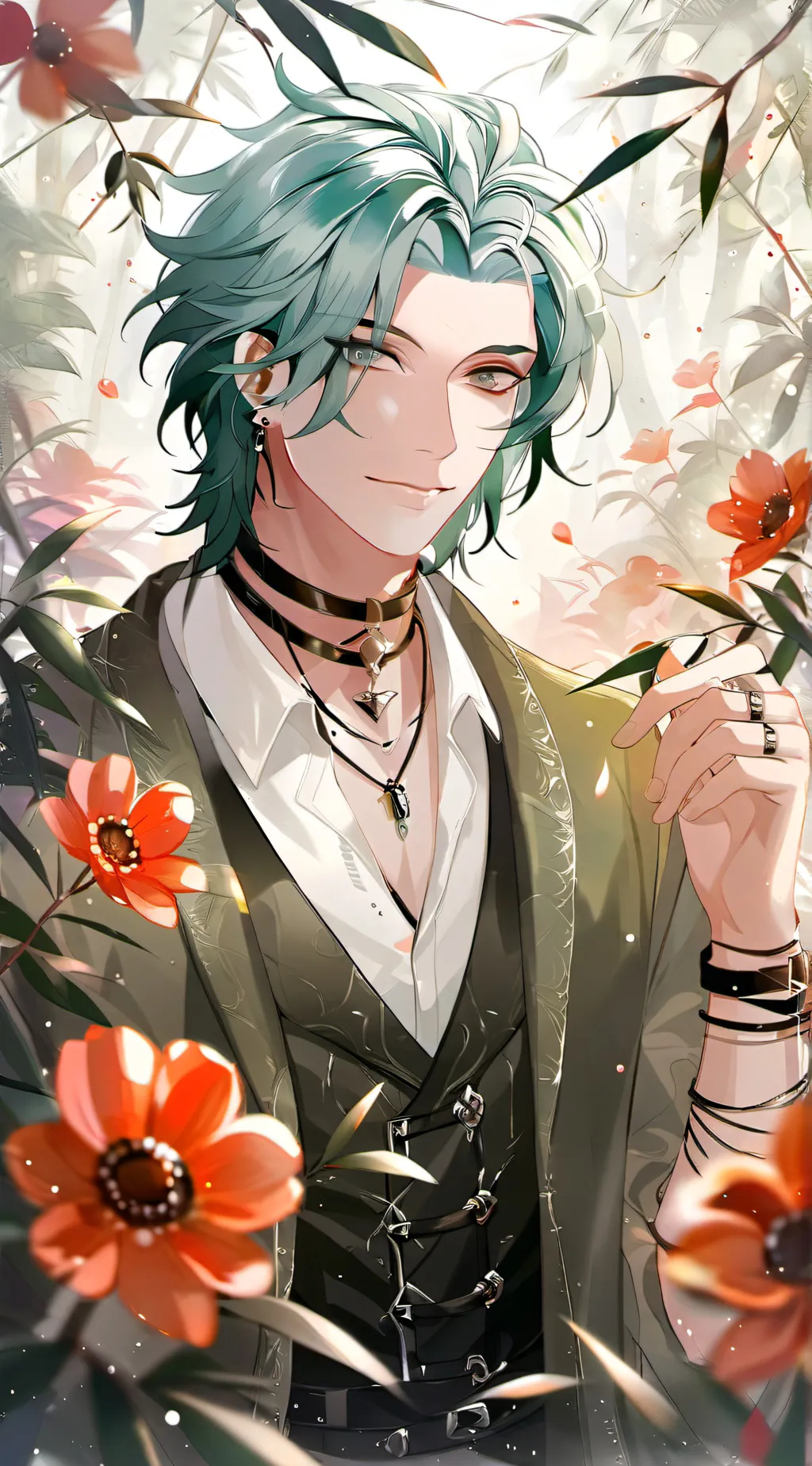 ai character: ✨BL✨🌸 Xavier 🌸 background