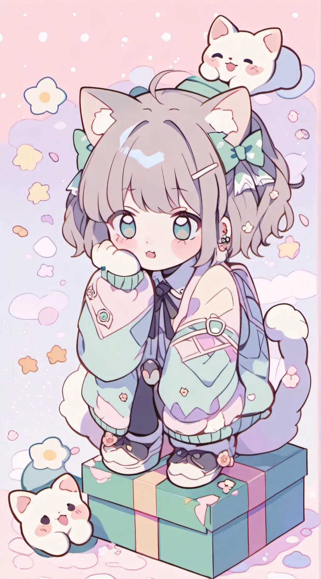 ai character: Cat!  background