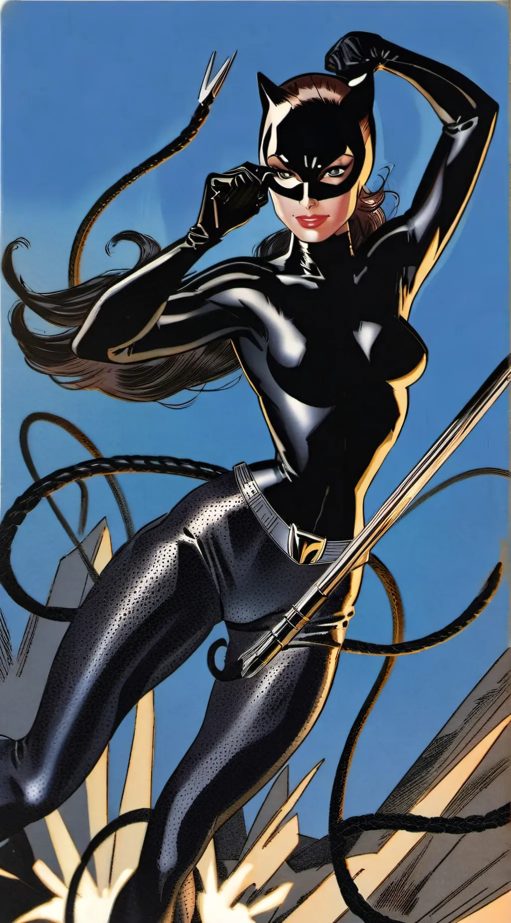 ai character: Catwoman  background