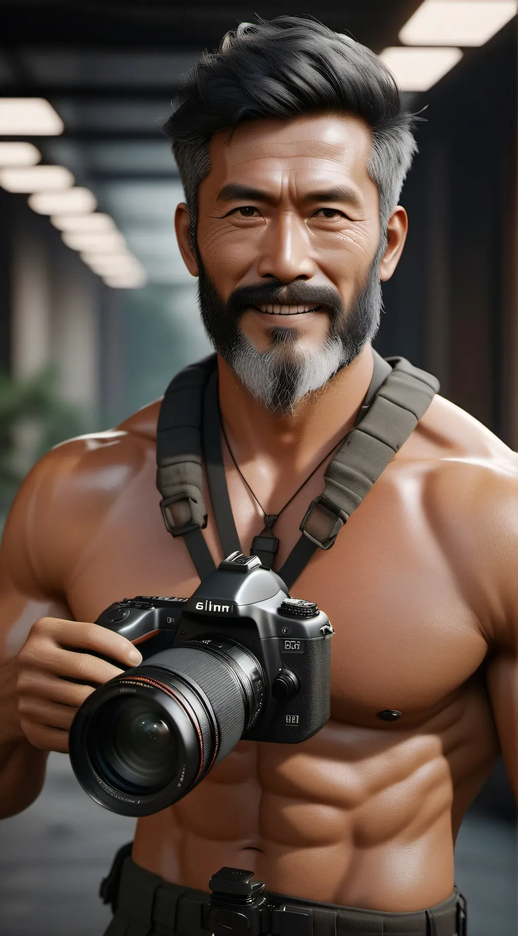 ai character: titan cameraman  background